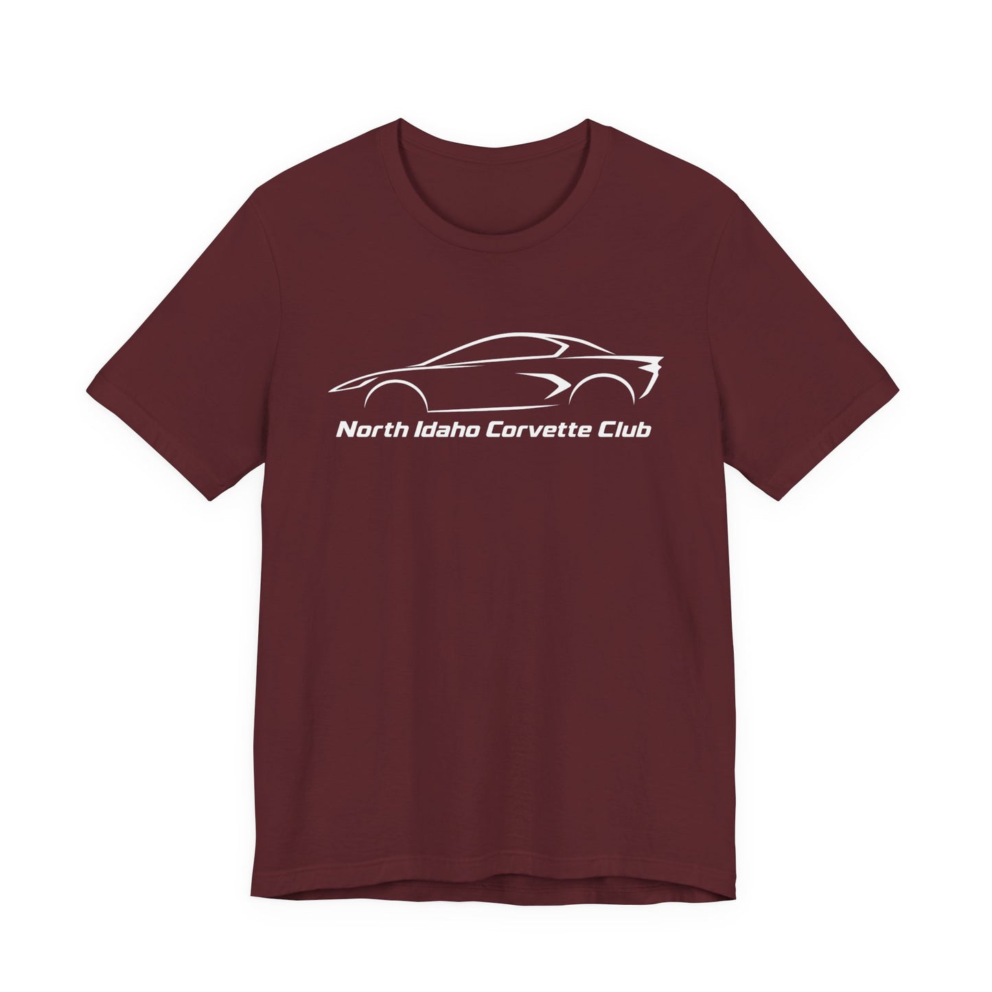 North Idaho Corvette Club T-Shirt — Minimal Car Outline Tee