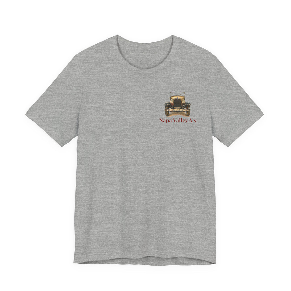 Napa Valley A's Tee — Small Front Logo and Large Back Logo