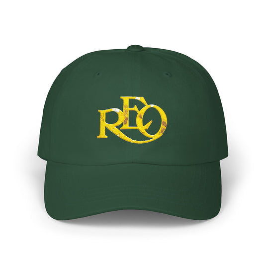 REO Motor Car Co. Vintage Logo Dad Cap — Embroidered Classic Baseball Hat