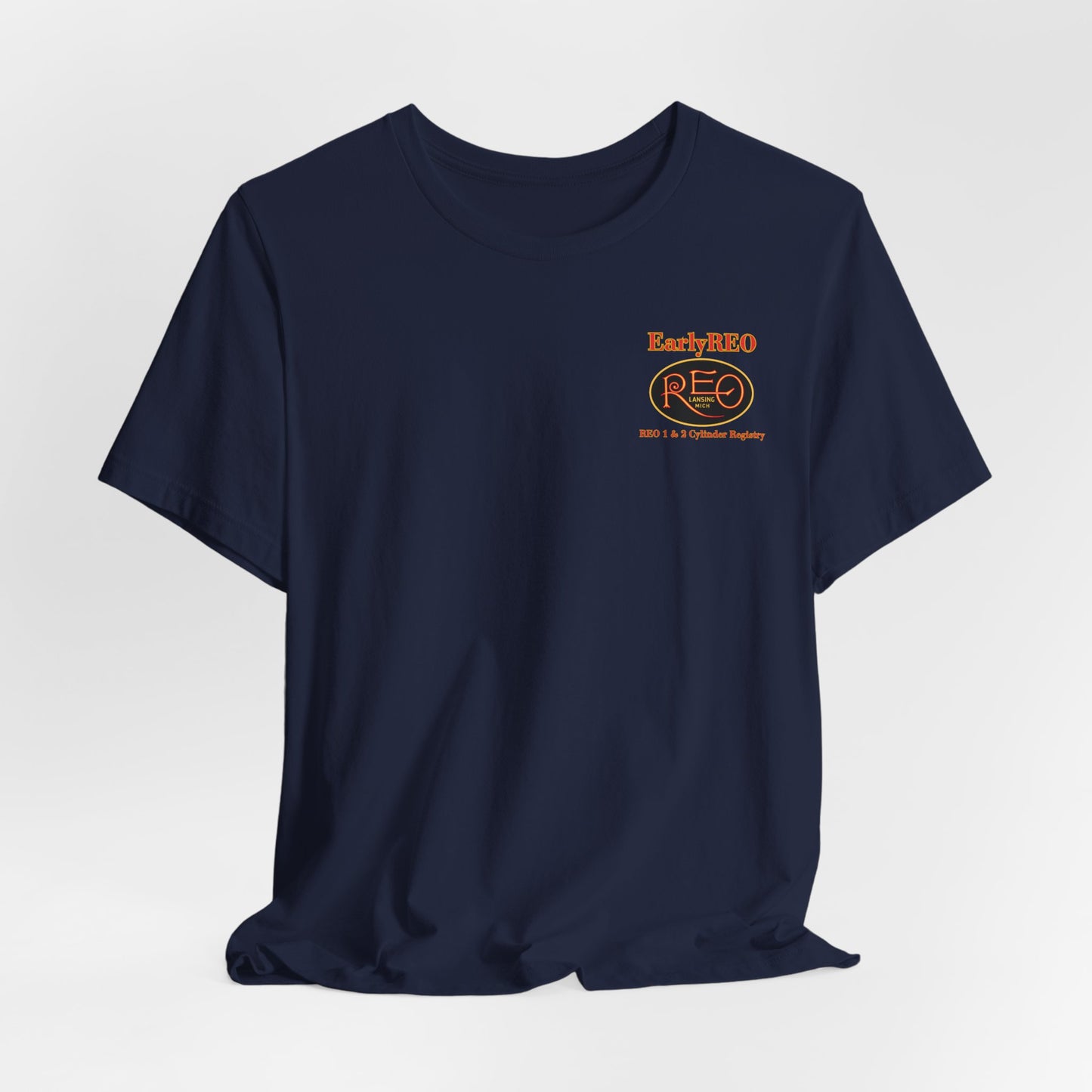 REO Lansing Michigan Mountain Climbers Tee — Unisex Soft Short Sleeve Tee