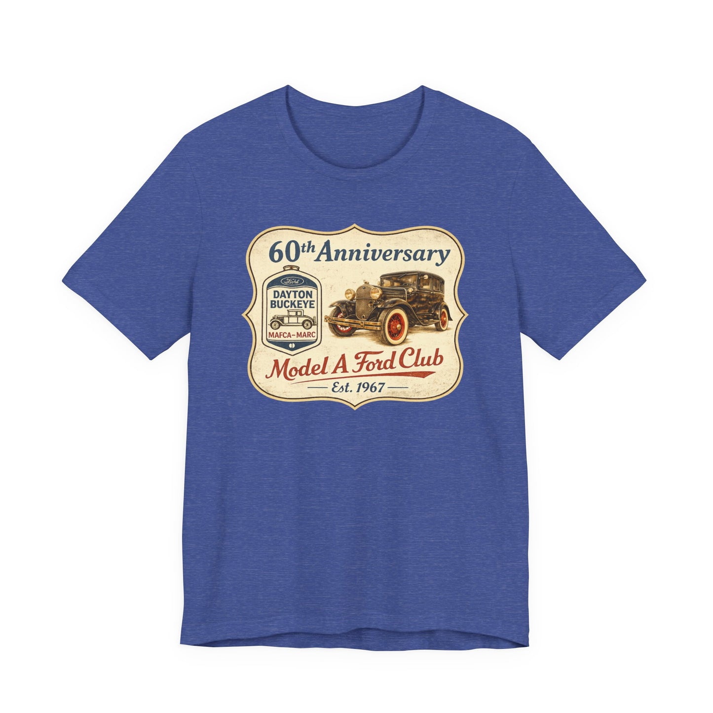 Dayton Buckeye Model A Ford Club 60th Anniversary Tee (CP) - Vintage Classic Car Shirt