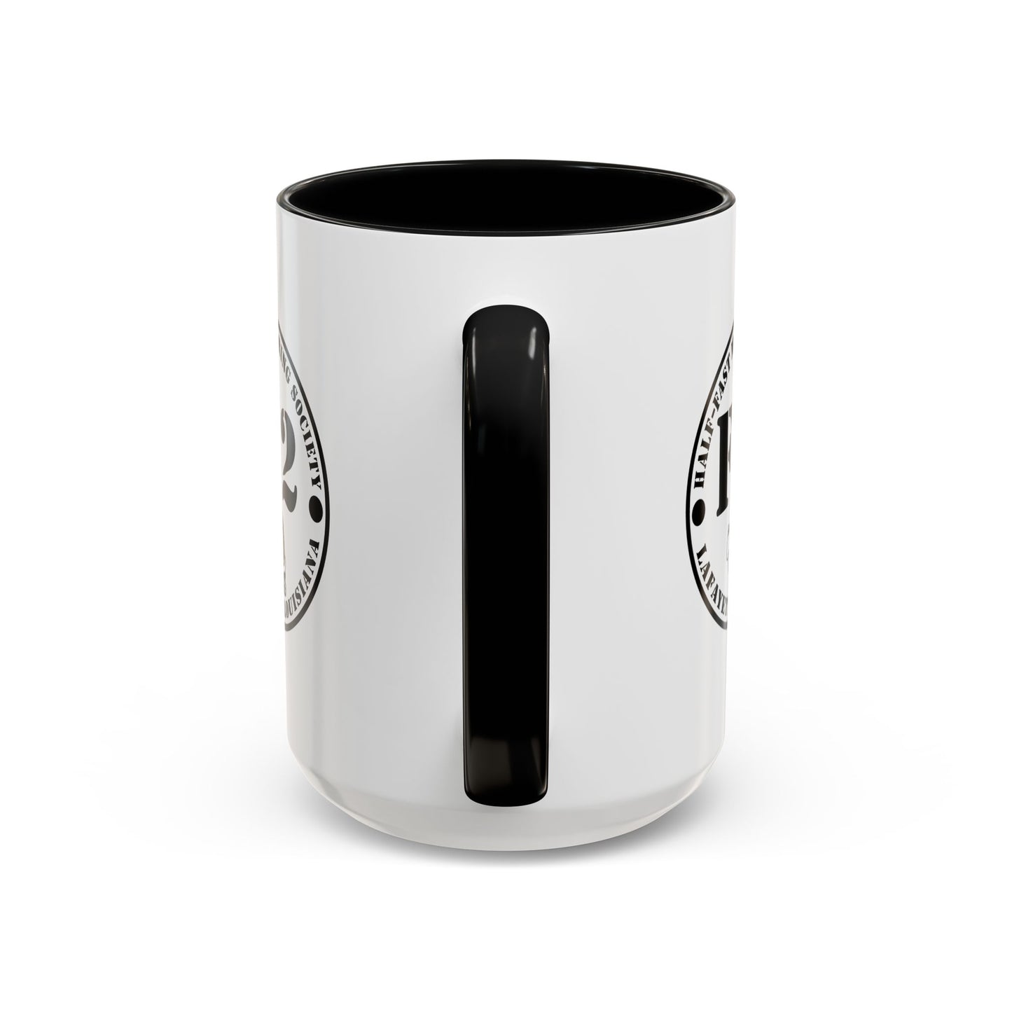 F/2 Half-Fast Motoring Society Accent Coffee Mug — Lafayette, Louisiana Emblem (11/15oz)