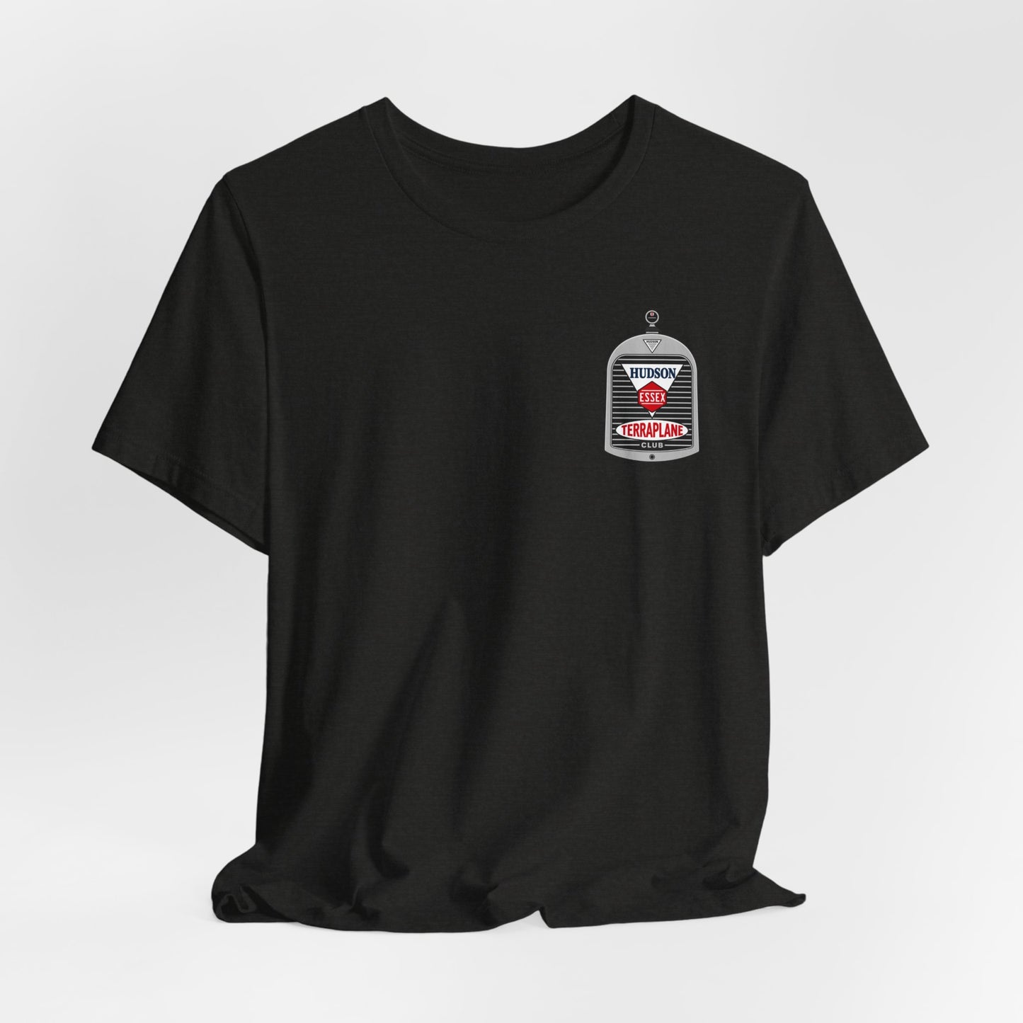 Hudson Essex Terraplane Club Small Chest Logo — Unisex Jersey Short Sleeve Tee