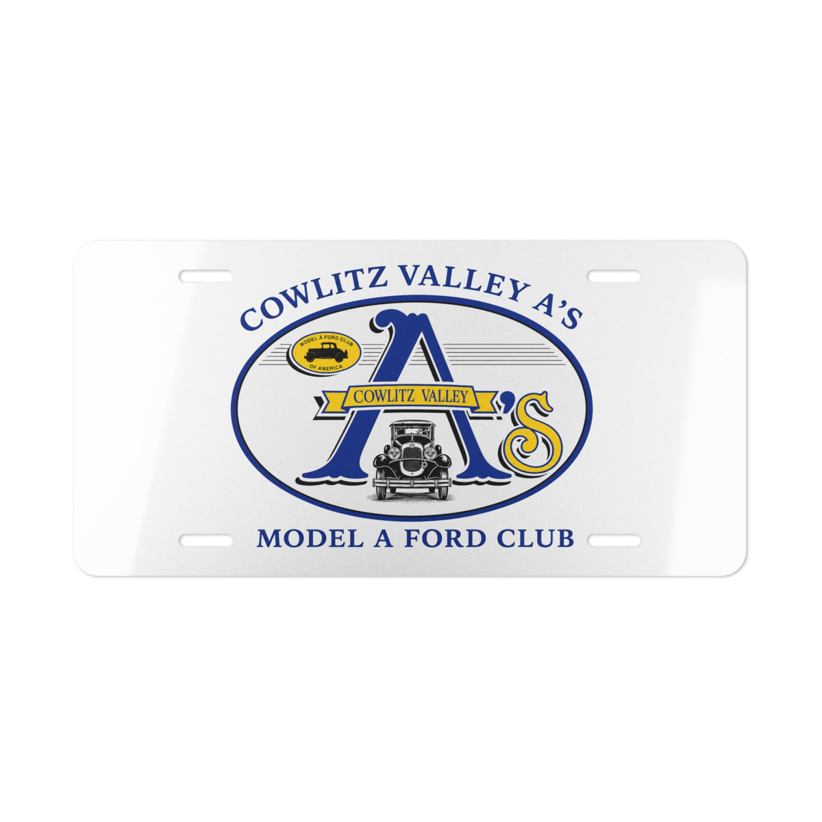 Cowlitz Valley A’s Classic Car Vanity Plate