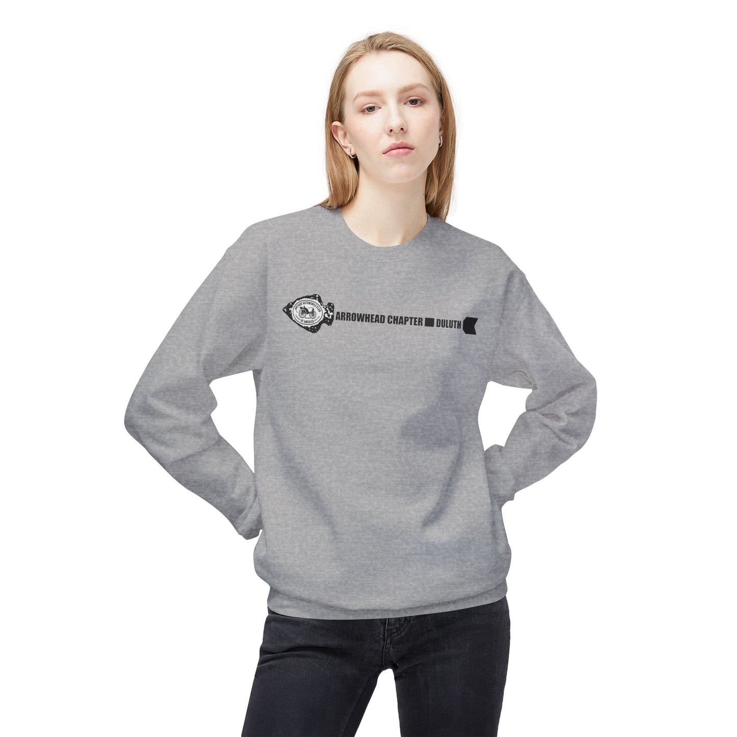 Arrowhead Chapter Club Crewneck Sweatshirt — Vintage Automobile Motor Club Design
