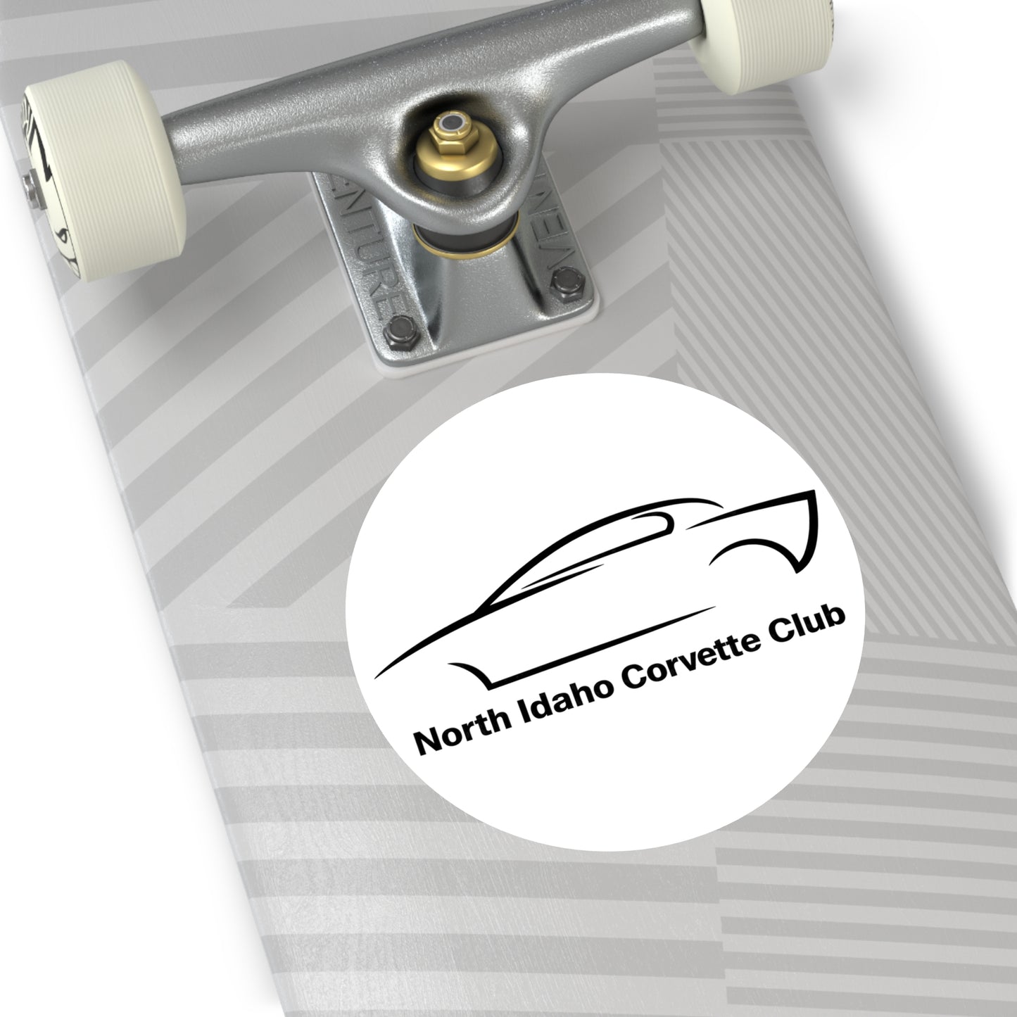 North Idaho Corvette Club Round Vinyl Sticker — Car Club Decal