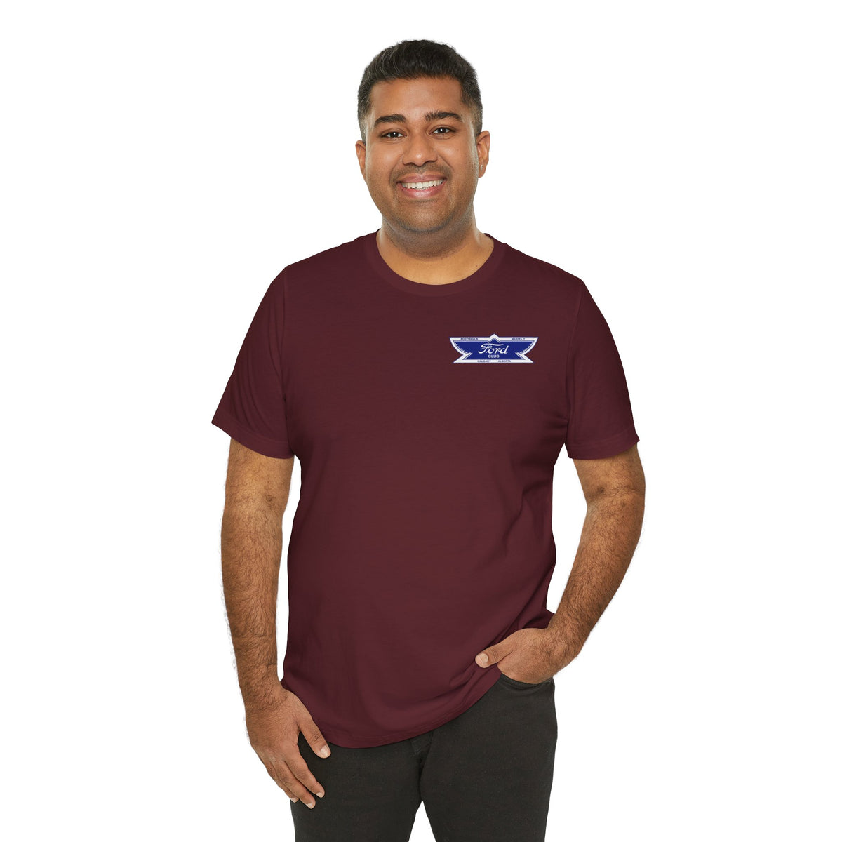 Foothills Model T Club Unisex Soft Tee - Front and Back Logos