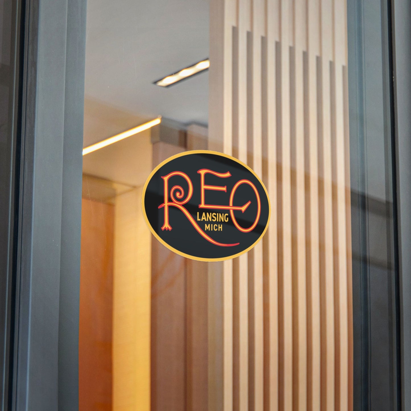 REO Lansing Michigan Die-Cut Sticker — Large sticker for your trailer and small sticker for you car.