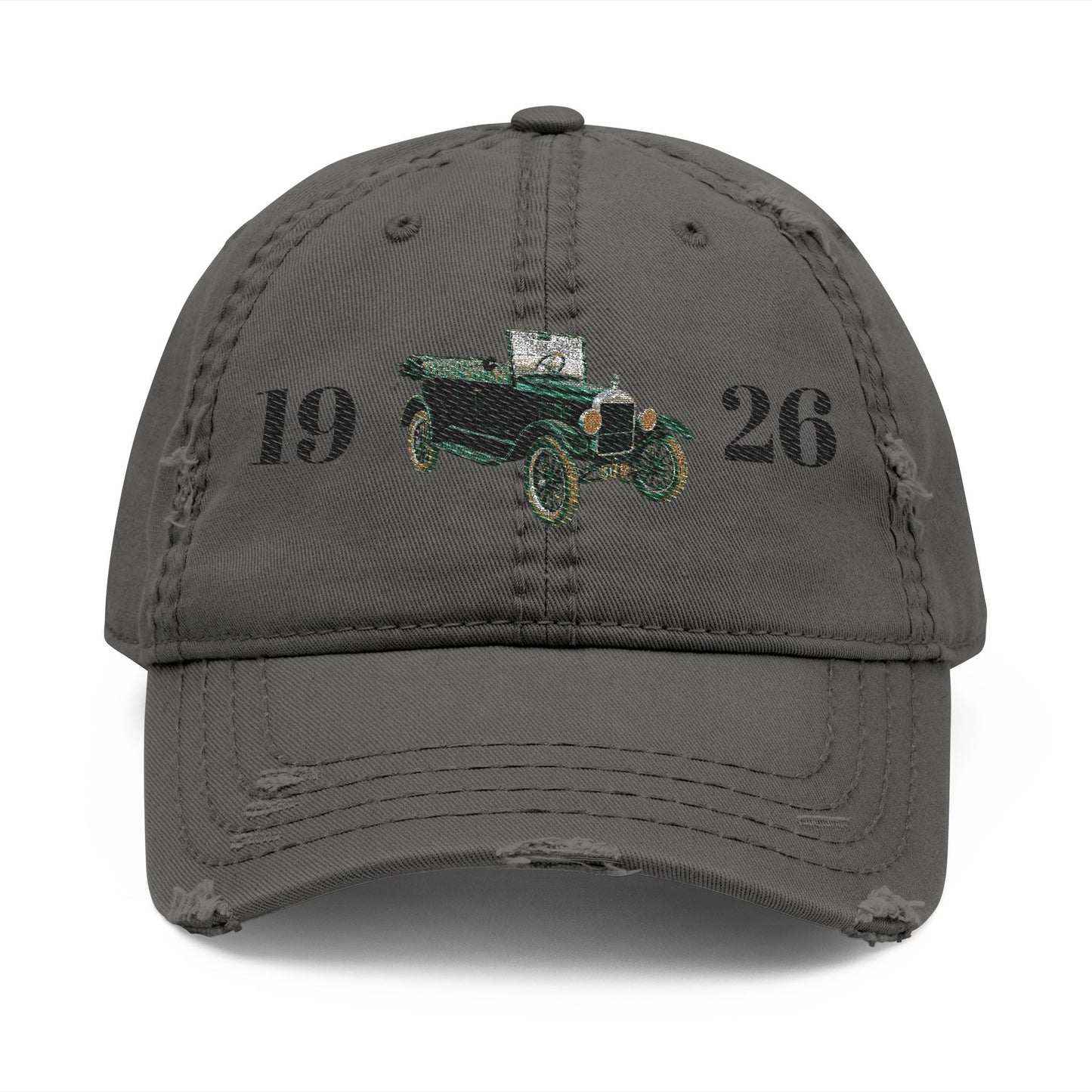 1926 Model T Ford Touring with the top-down Embroidered Dad Hat — Distressed Classic Baseball Cap