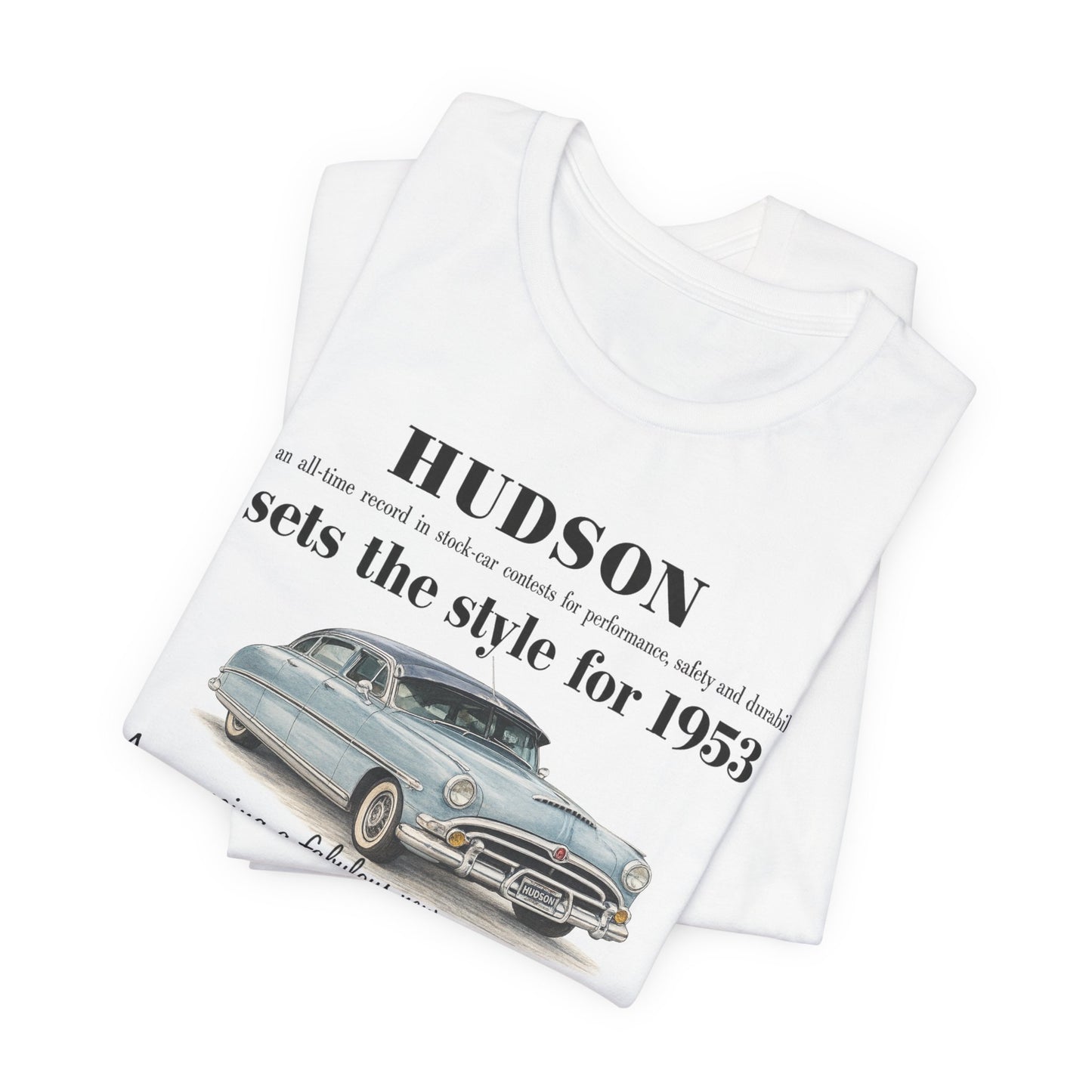 1953 Hudson Hornet Car Tee - Unisex Jersey Short Sleeve Tee