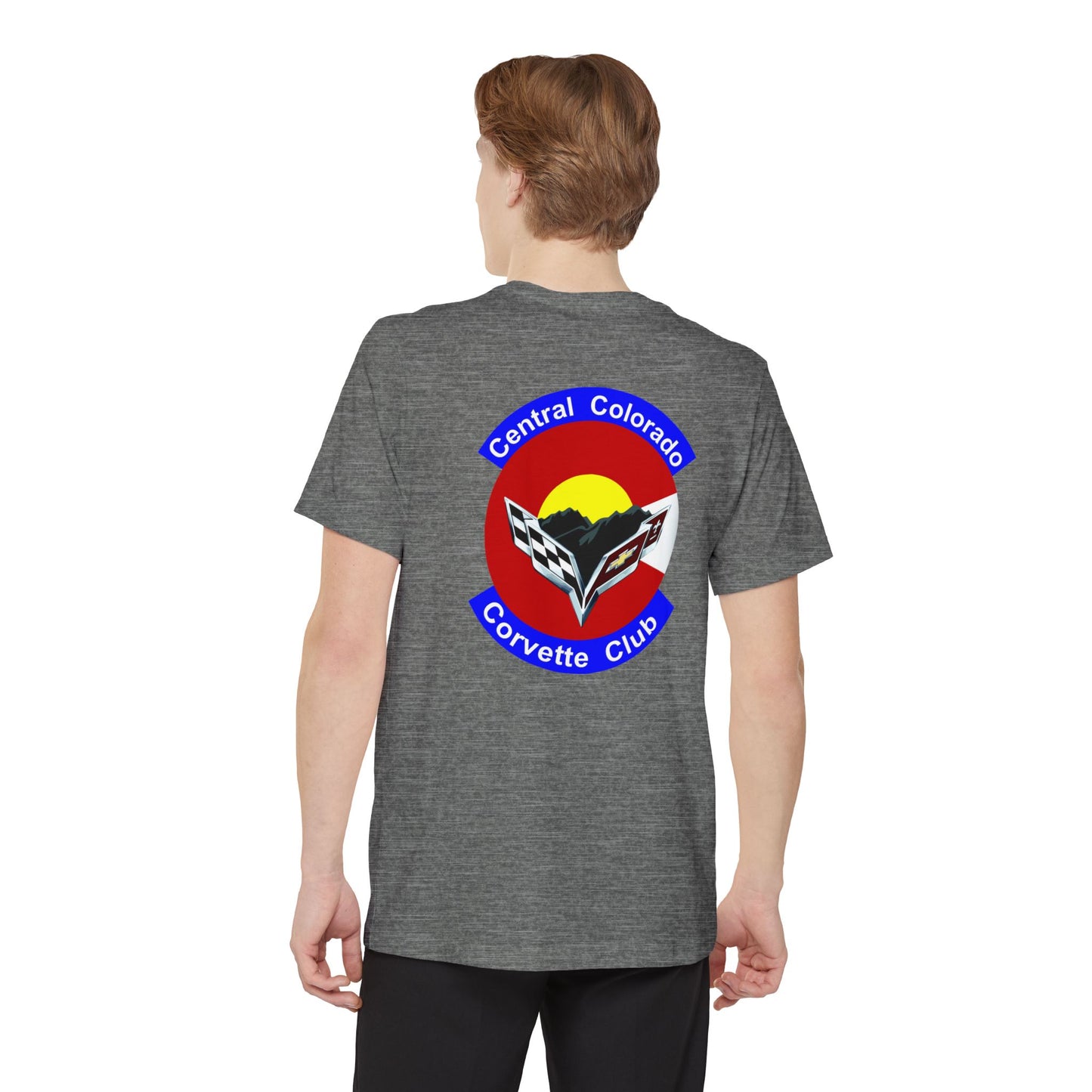 Central Colorado Corvette Club Pocket T-Shirt — Front & Back Logos