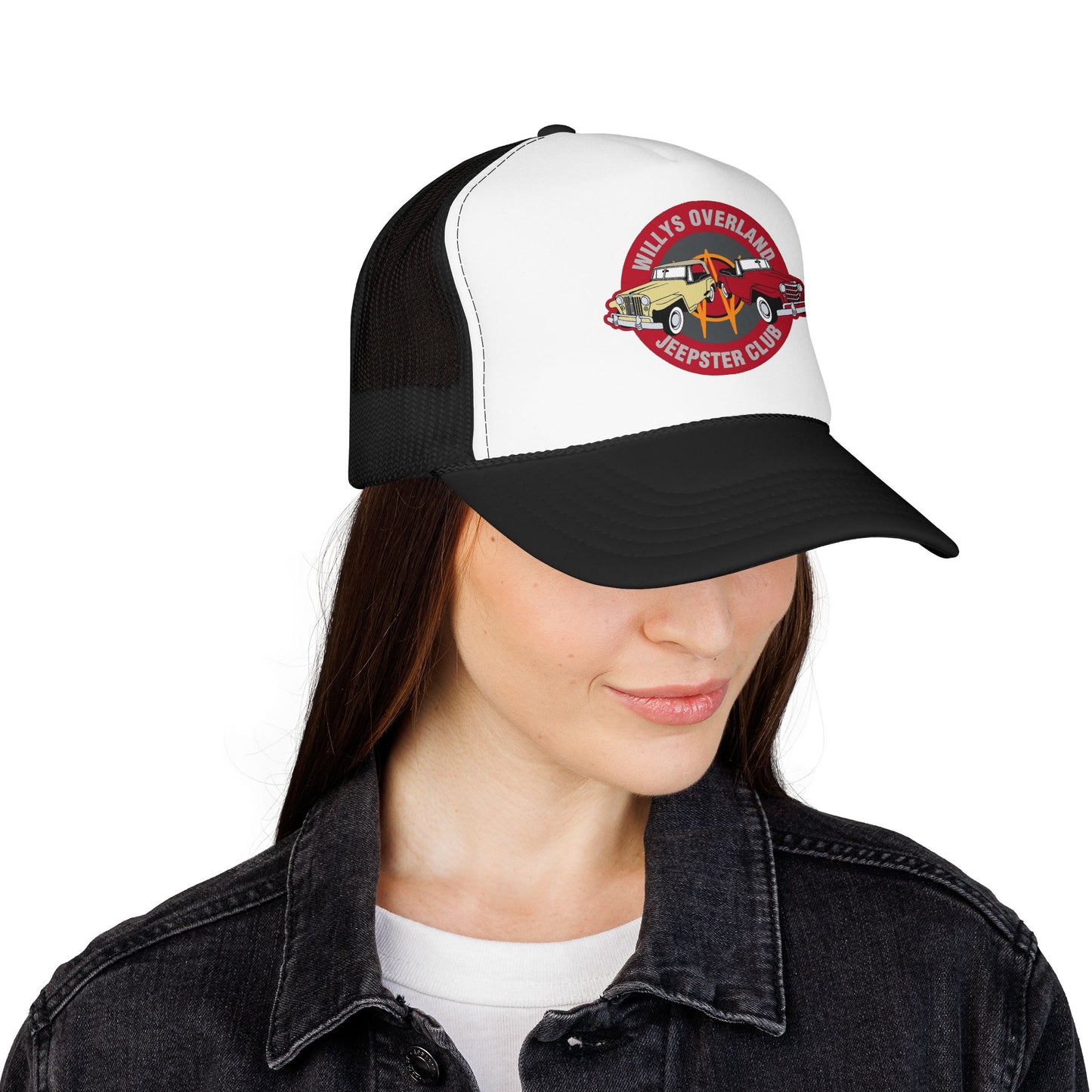 Willys Overland Jeepster Club Printed Trucker Hat