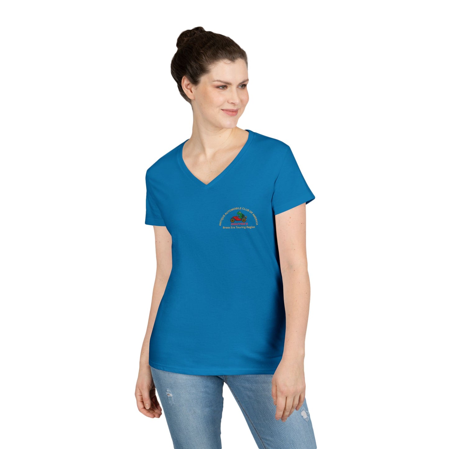 Ladies' V-Neck T-Shirt — Snapper's Club Logo Tee