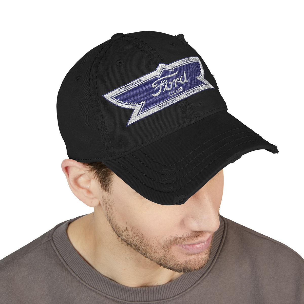 Foothills Model T Club Distressed Embroidered Dad Hat