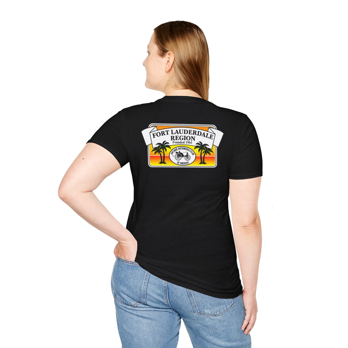 Fort Lauderdale Region AACA T-Shirt - Unisex Softstyle T-Shirt Front and Back Logos