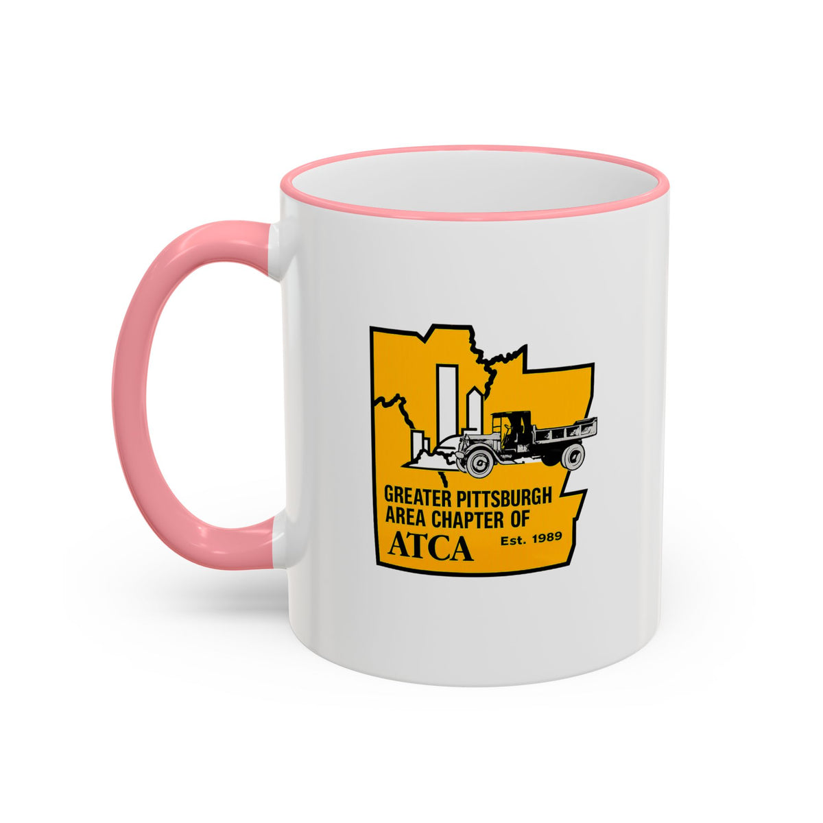 Greater Pittsburgh Area Chapter of ATCA Coffee Mug with Accent Rim & Handle