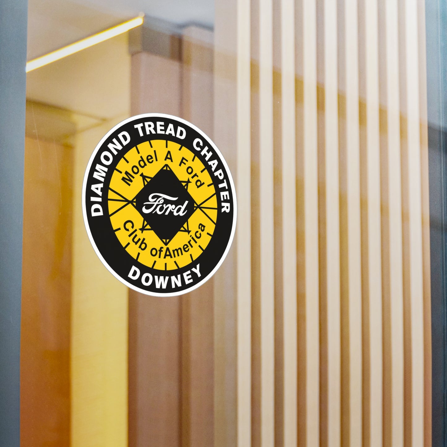 Diamond Tread Chapter Ford Club Vinyl Sticker — Kiss-Cut Decal