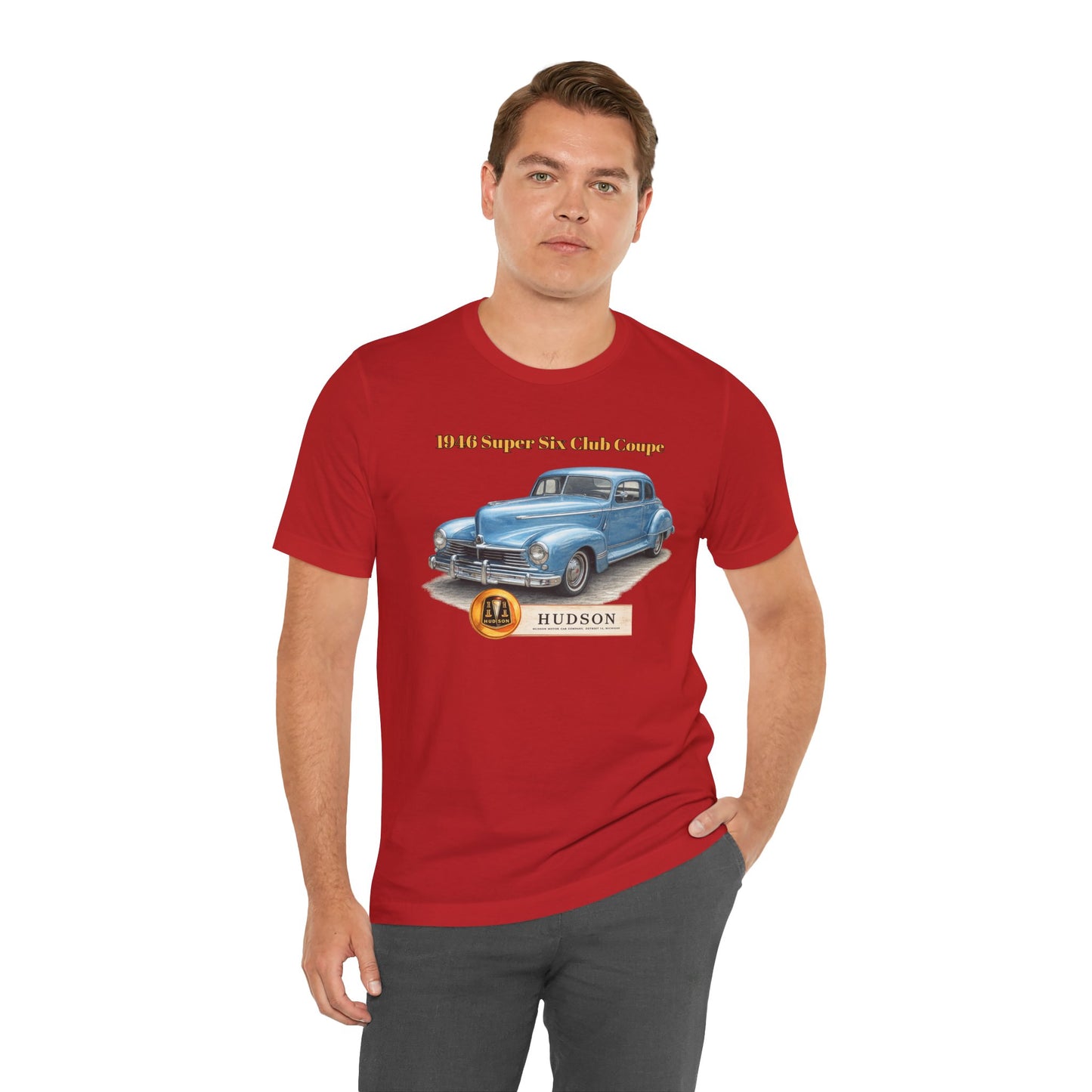 1946 Hudson Super Six Club Coupe T-Shirt – Classic Vintage Car Tee (DE)