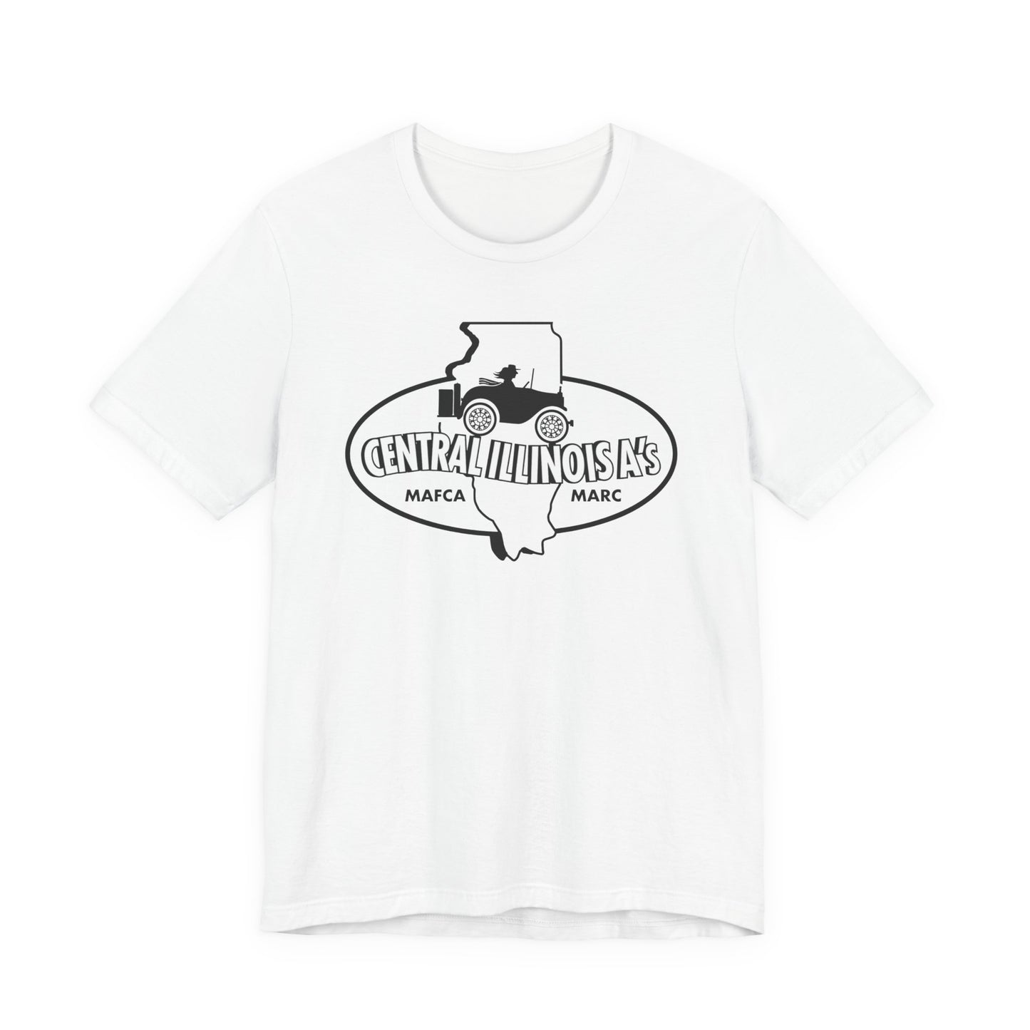 Central Illinois A's Vintage Car T-Shirt - Unisex Jersey Short Sleeve Tee
