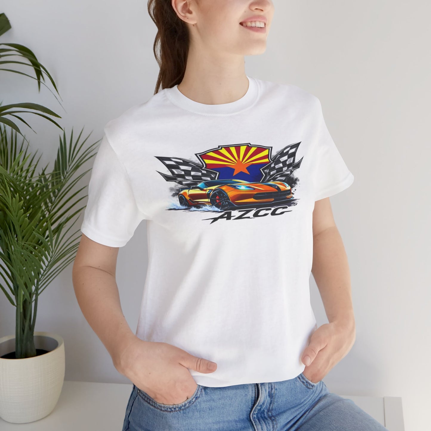 AZCC Racing Tee — Arizona Flag Sports Car Graphic T‑Shirt