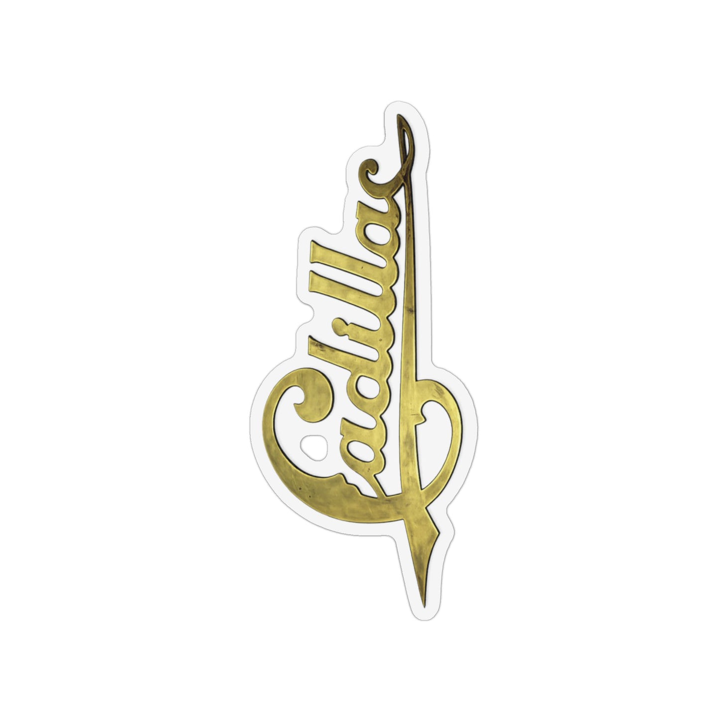 Cadillac Script Logo Magnet — Custom Shaped Car Emblem Magnet