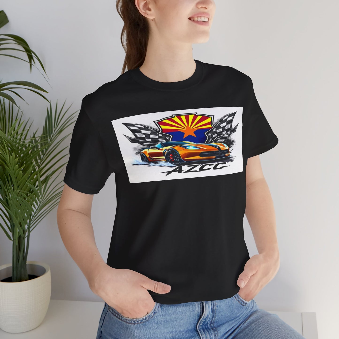 AZCC Racing Tee — Arizona Flag Sports Car Graphic T‑Shirt