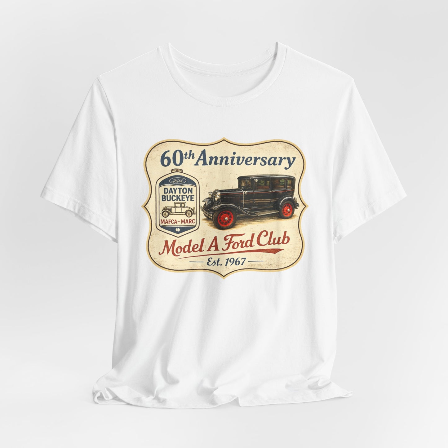 Dayton Buckeye Model A Ford Club 60th Anniversary Tee (SH) - Vintage Classic Car Shirt