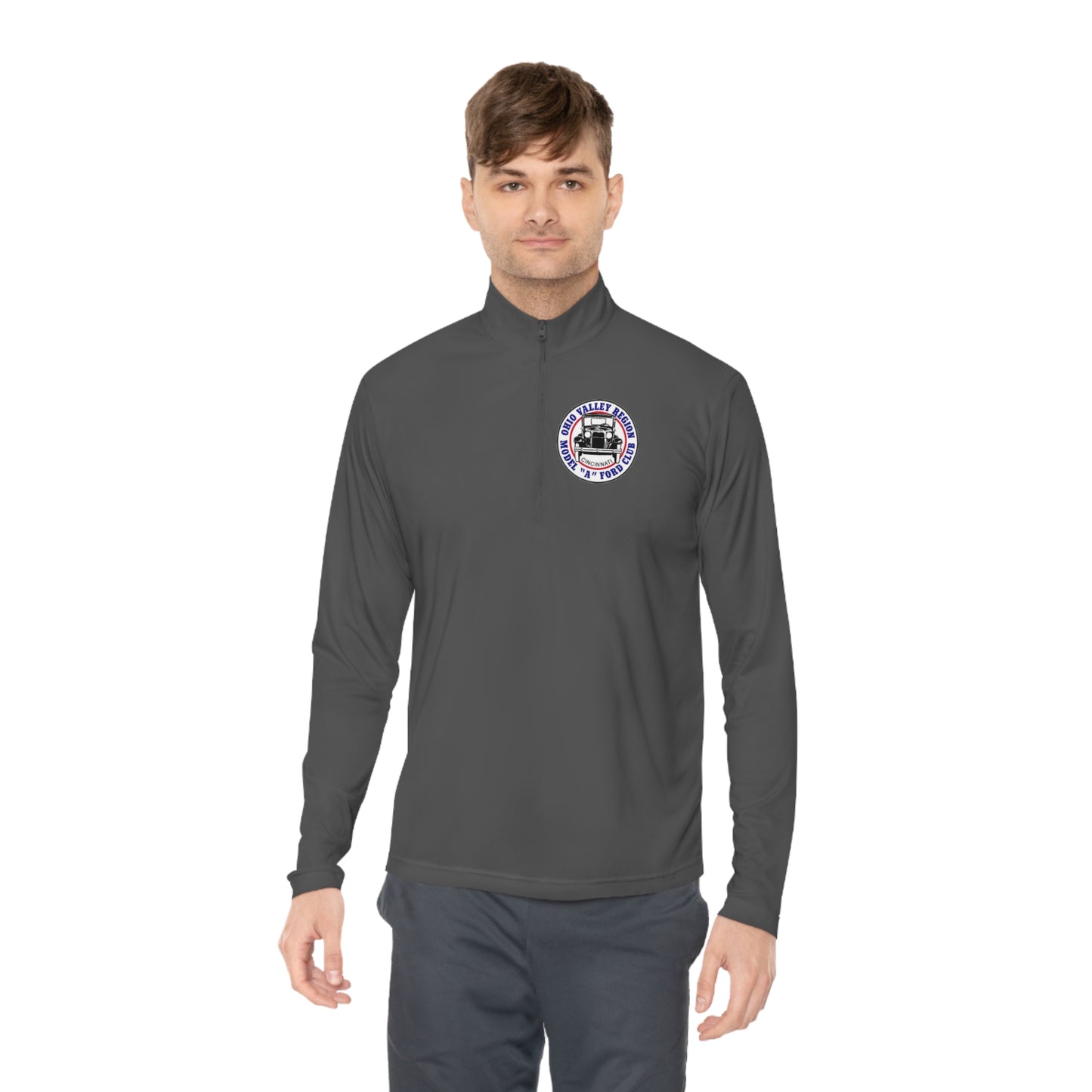 Ohio Valley Region Model A Ford Club (front and back logo) Unisex Quarter-Zip Pullover