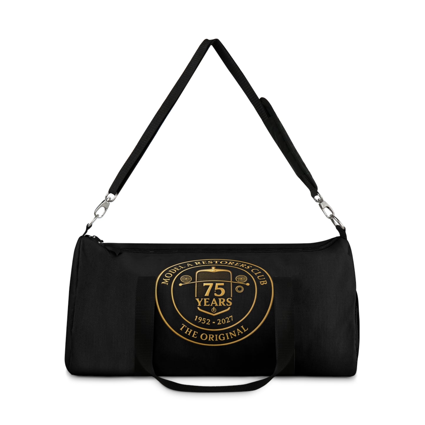 75 Years Model A Restorers Club Duffel Bag — Vintage Auto Anniversary Travel Gear