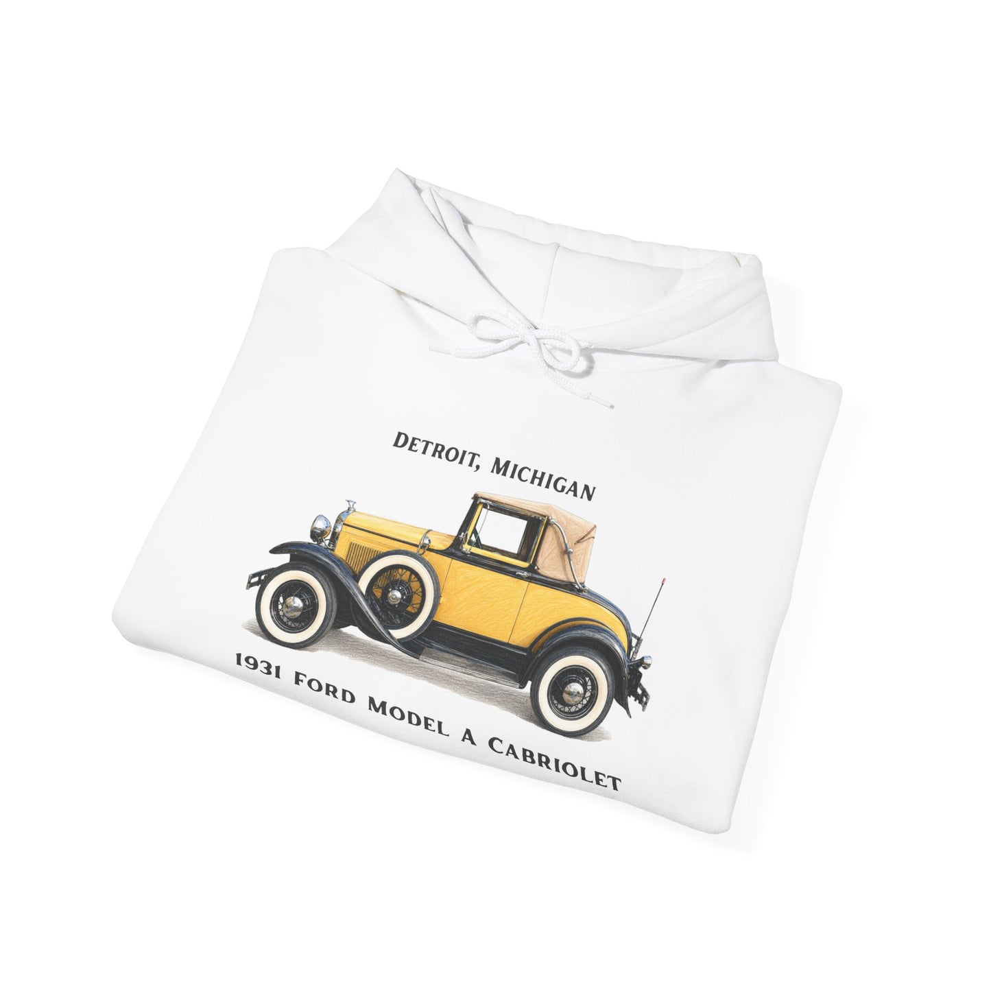 1931 Ford Model A Cabriolet Hoodie — Unisex Heavy Blend™ Hooded Sweatshirt (RP)