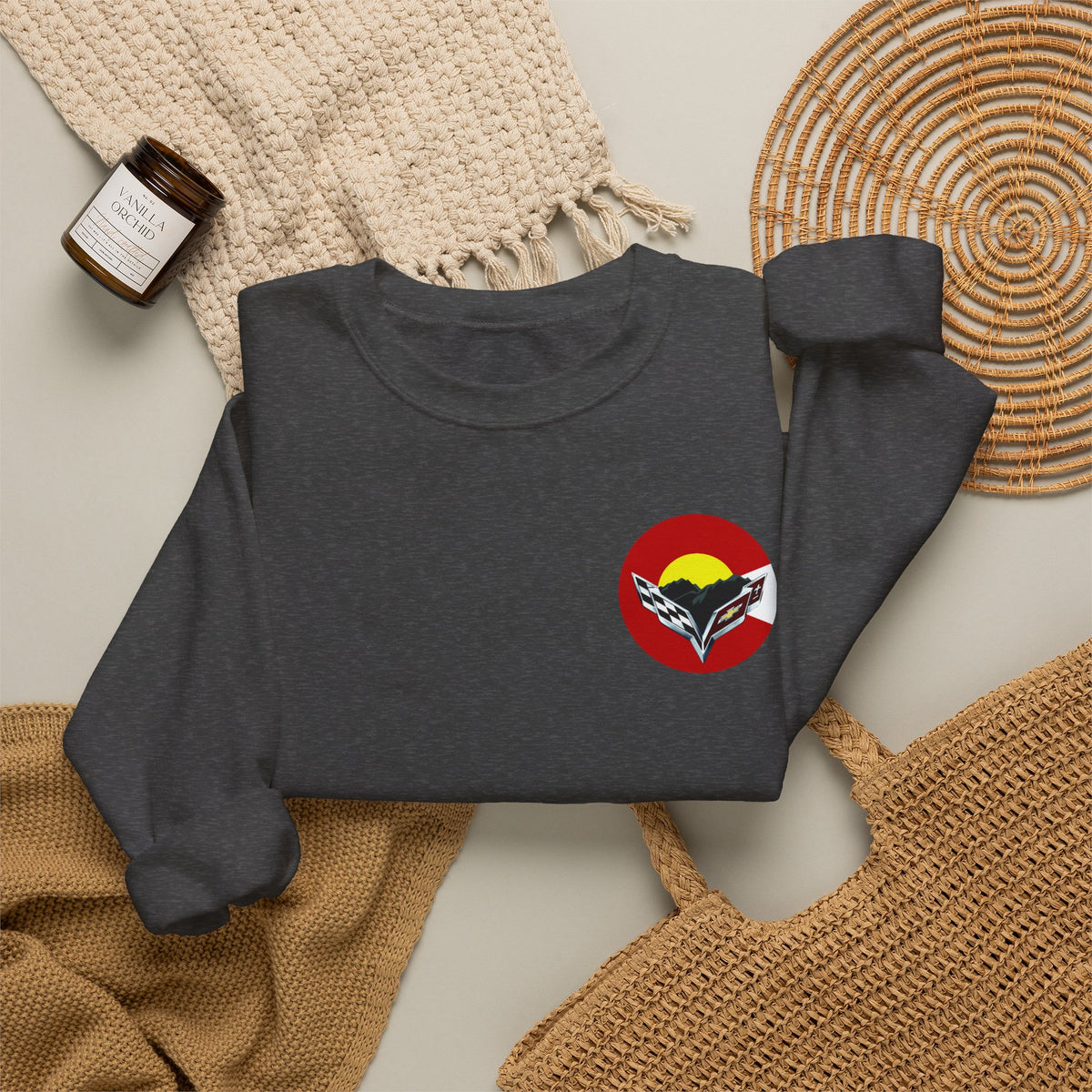 Central Colorado Corvette Club Screen Printed Sweatshirt – Unisex Heavy Blend™ Crewneck Sweatshirt