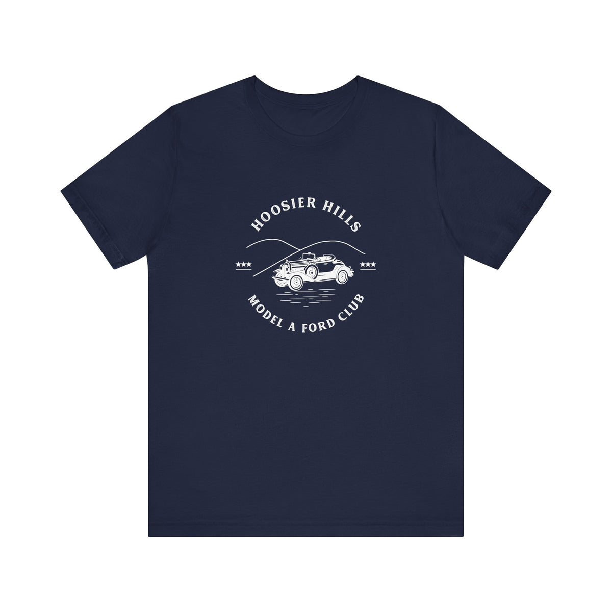 Hoosier Hills Model A Ford Club Unisex Jersey Short Sleeve Tee