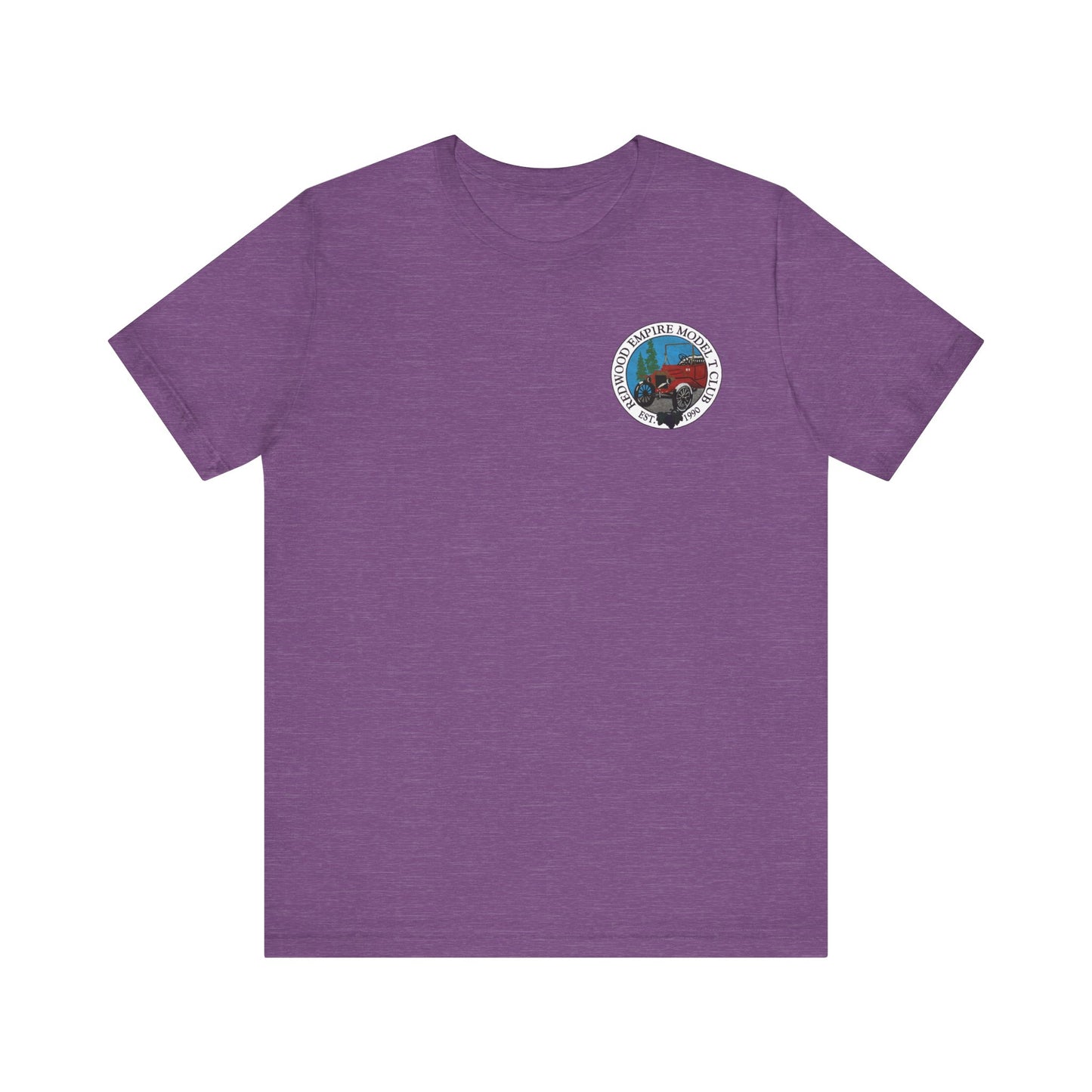 Redwood Empire Model Club (front and back logo) Unisex Short Sleeve Tee - Vintage Style Graphic T-Shirt
