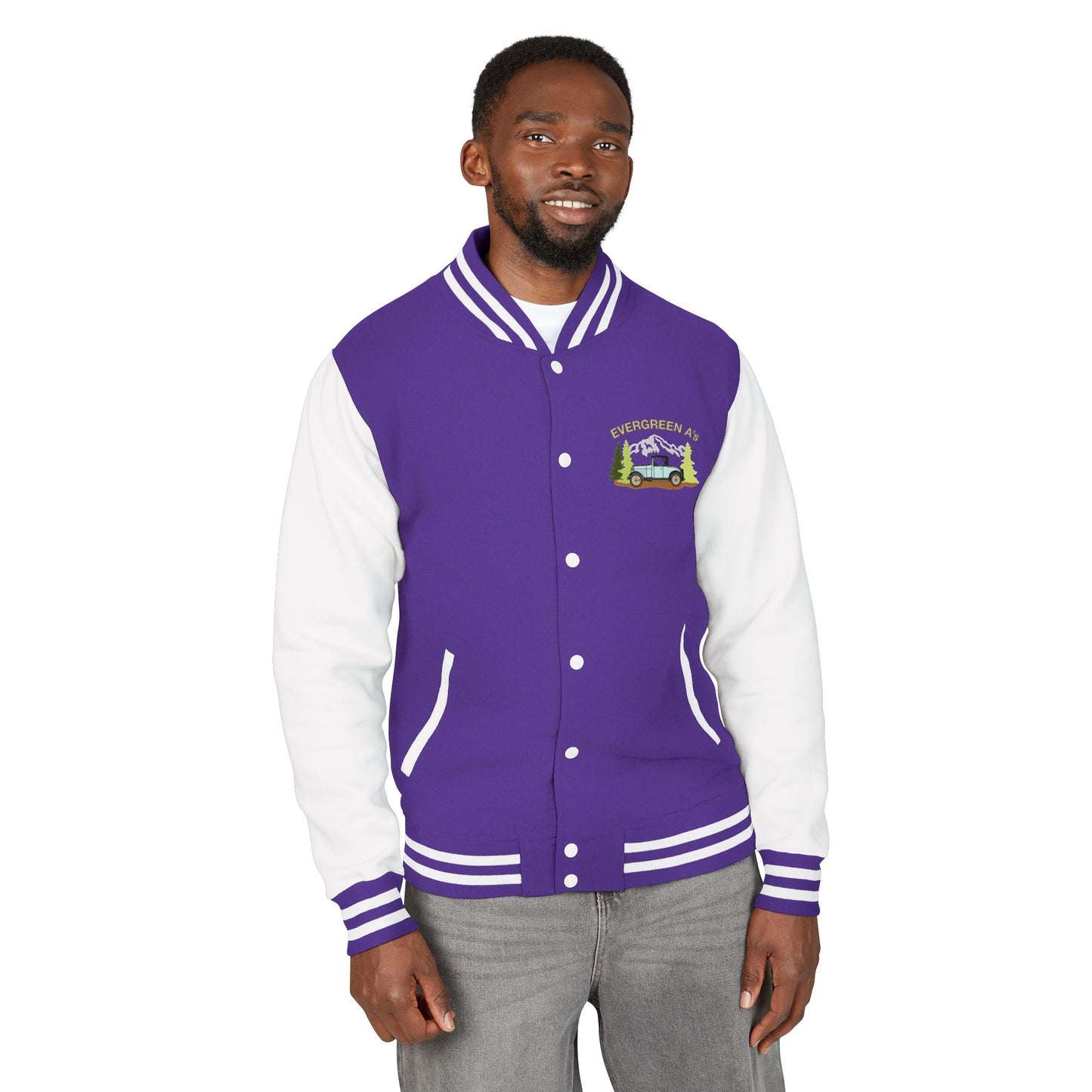 Evergreen A’s Mountain Jeep Letterman Jacket