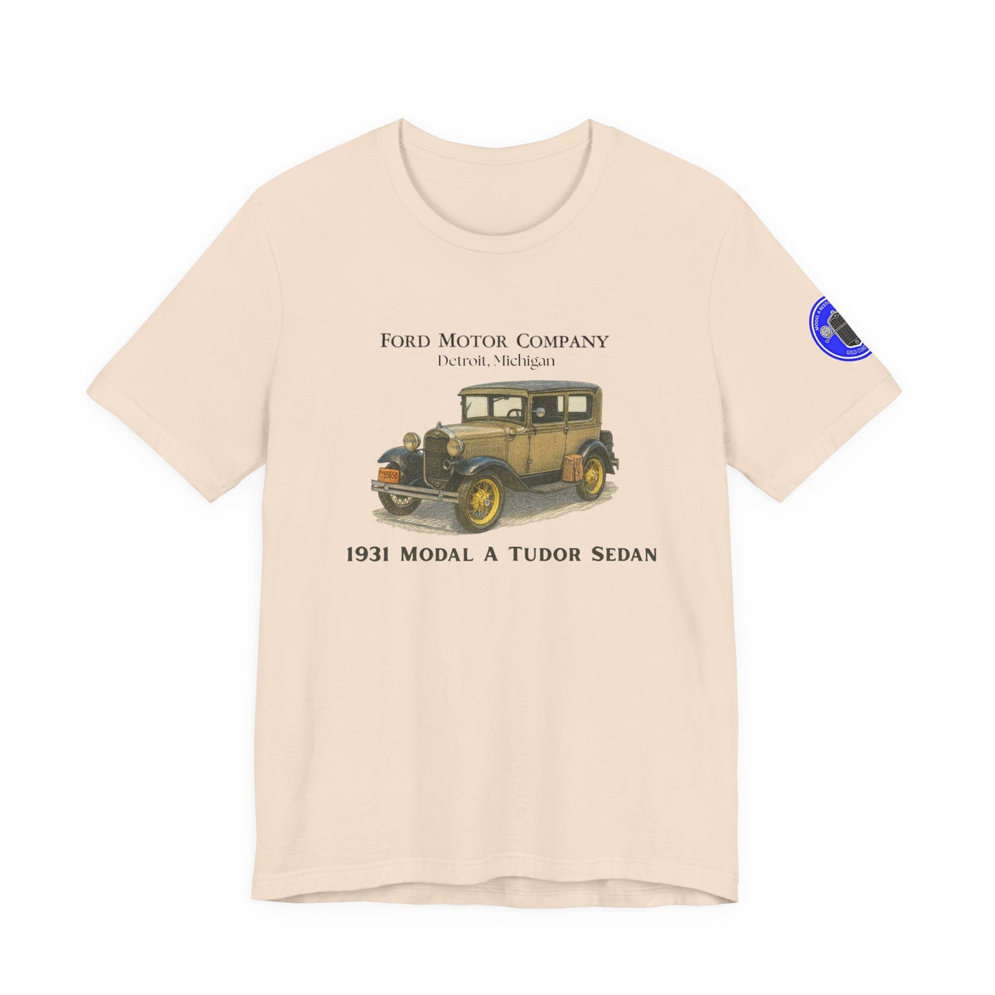 1931 Model A Ford Tudor Sedan Tee – with Gold Coast sleeve logo