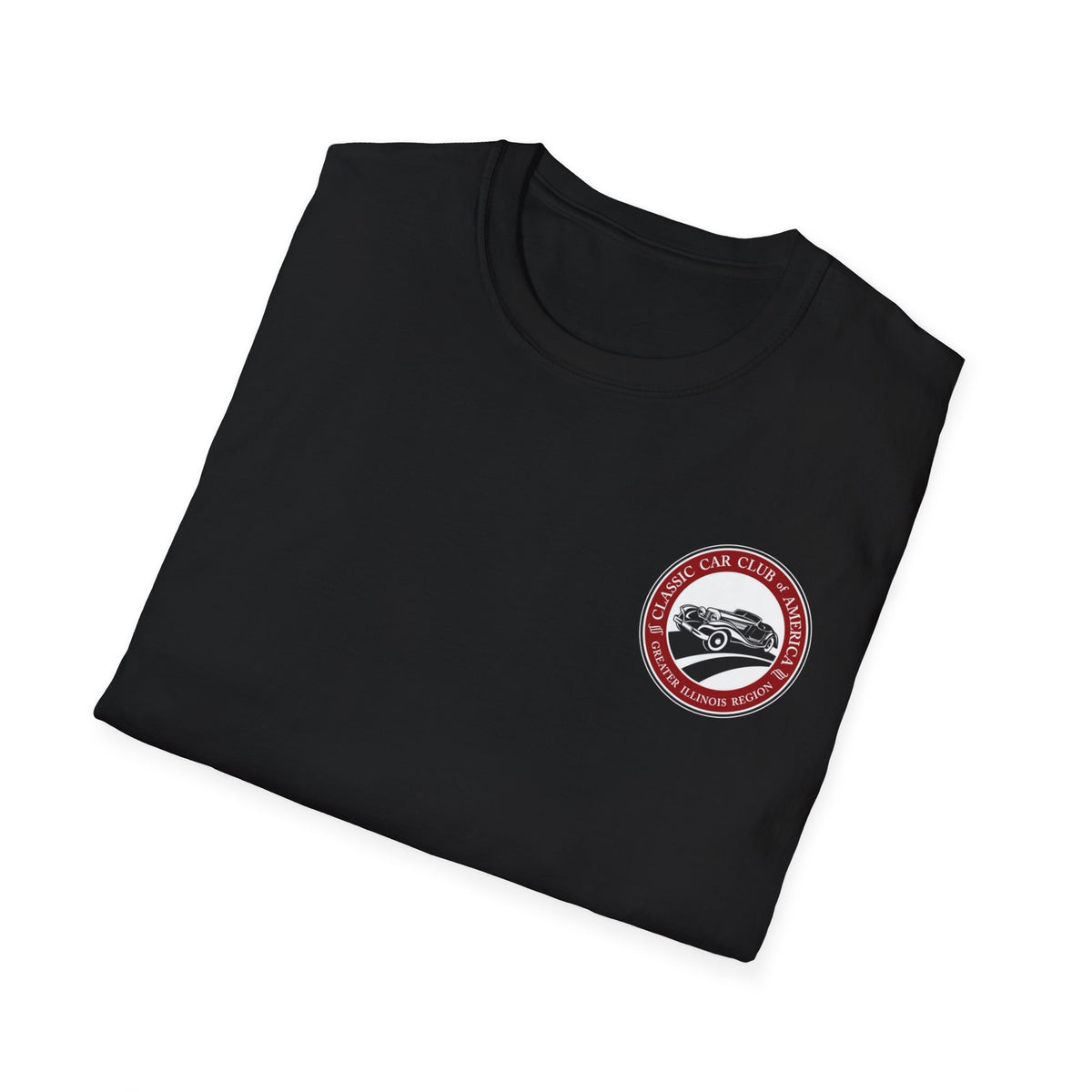 Classic Car Club of America Greater Illinois Region — Unisex Softstyle T-Shirt Front and Back Logos