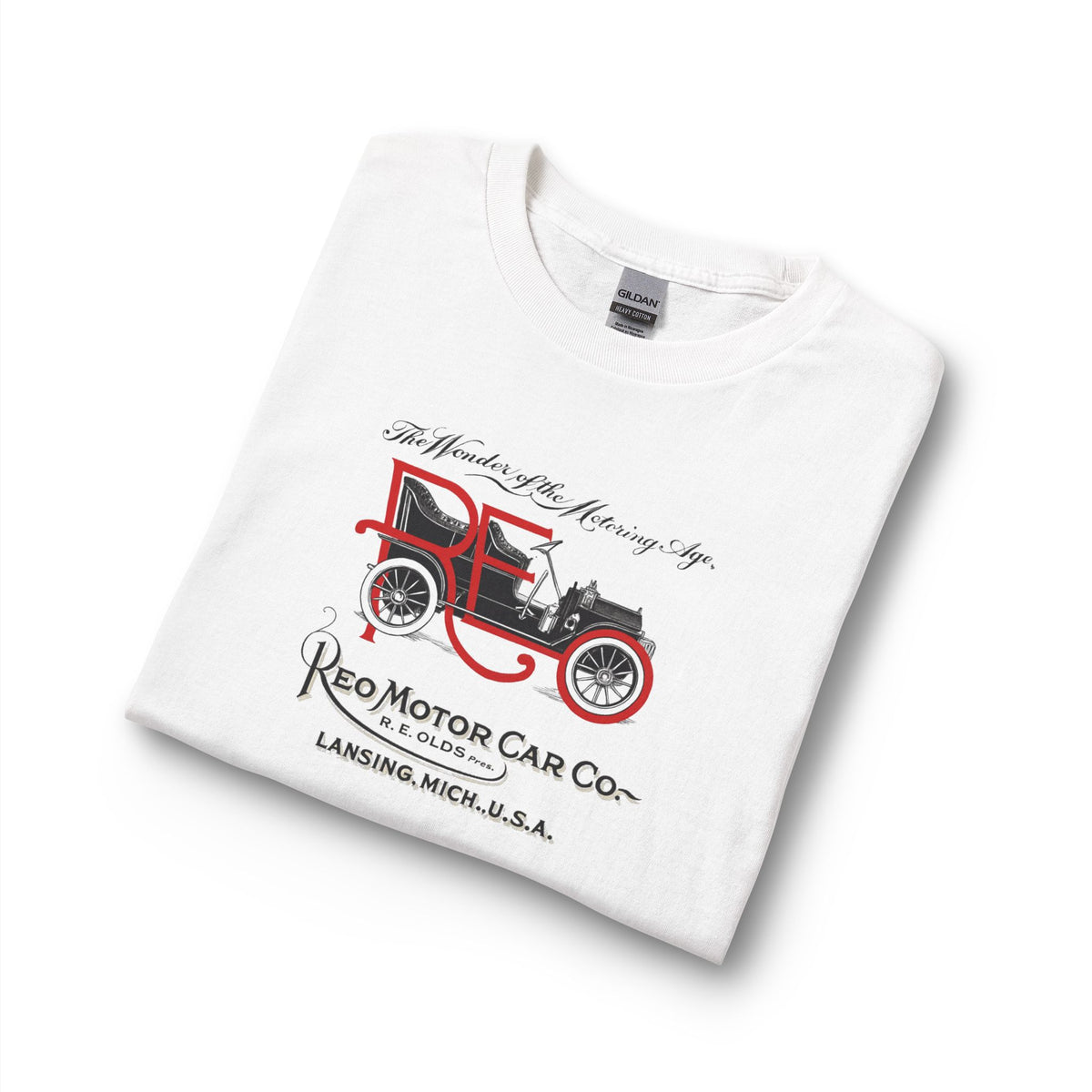 Vintage REO Motor Car Co. Long Sleeve Tee — Retro Antique Car Graphic