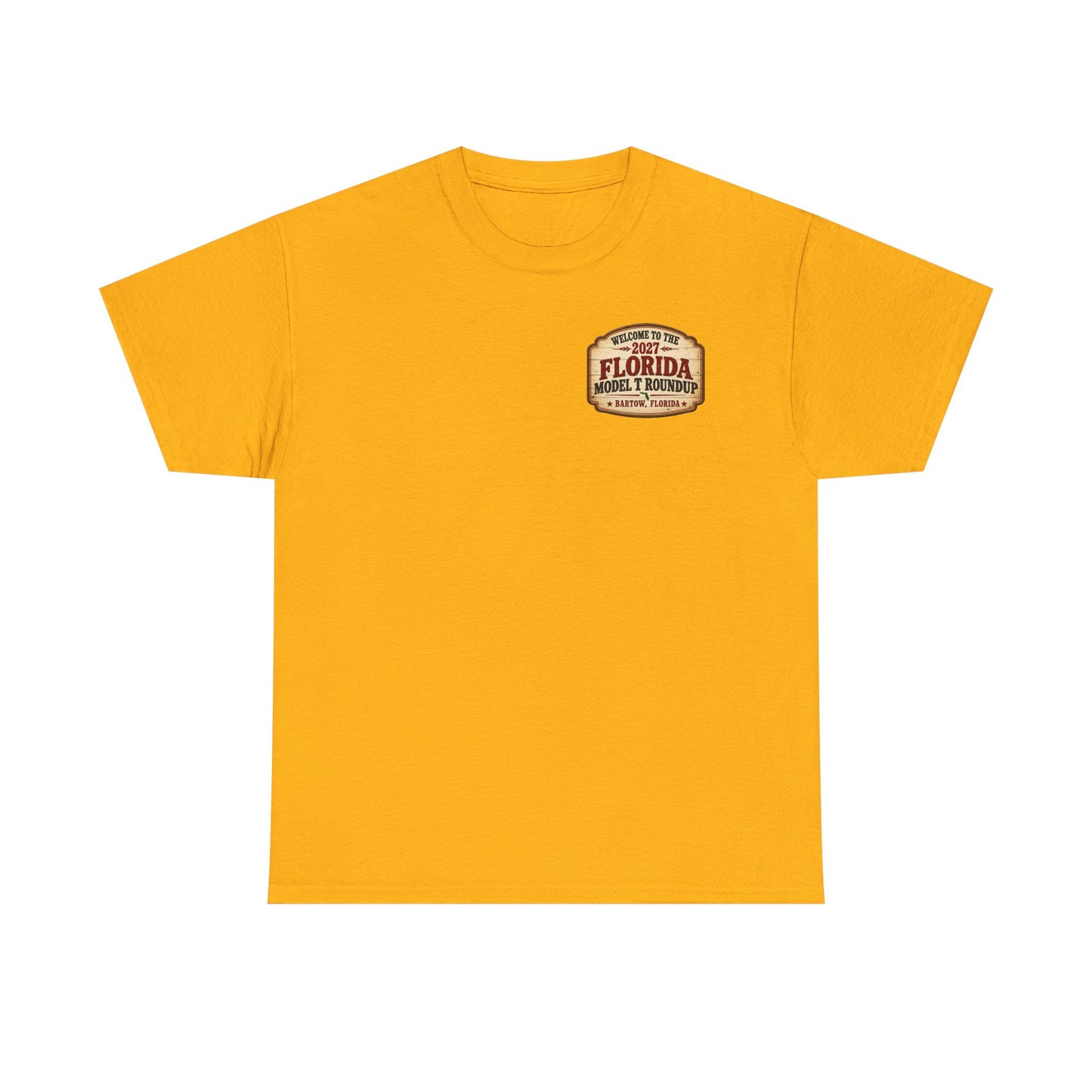 Florida Model T Roundup 2027 T-Shirt - Unisex Heavy Cotton Tee