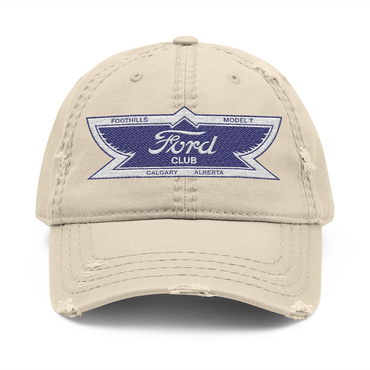 Foothills Model T Club Distressed Embroidered Dad Hat