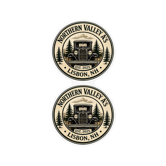 Northern Valley A's Car or Trailer Magnets — Two 12" x 12" Large Round Magnets Great for Touring