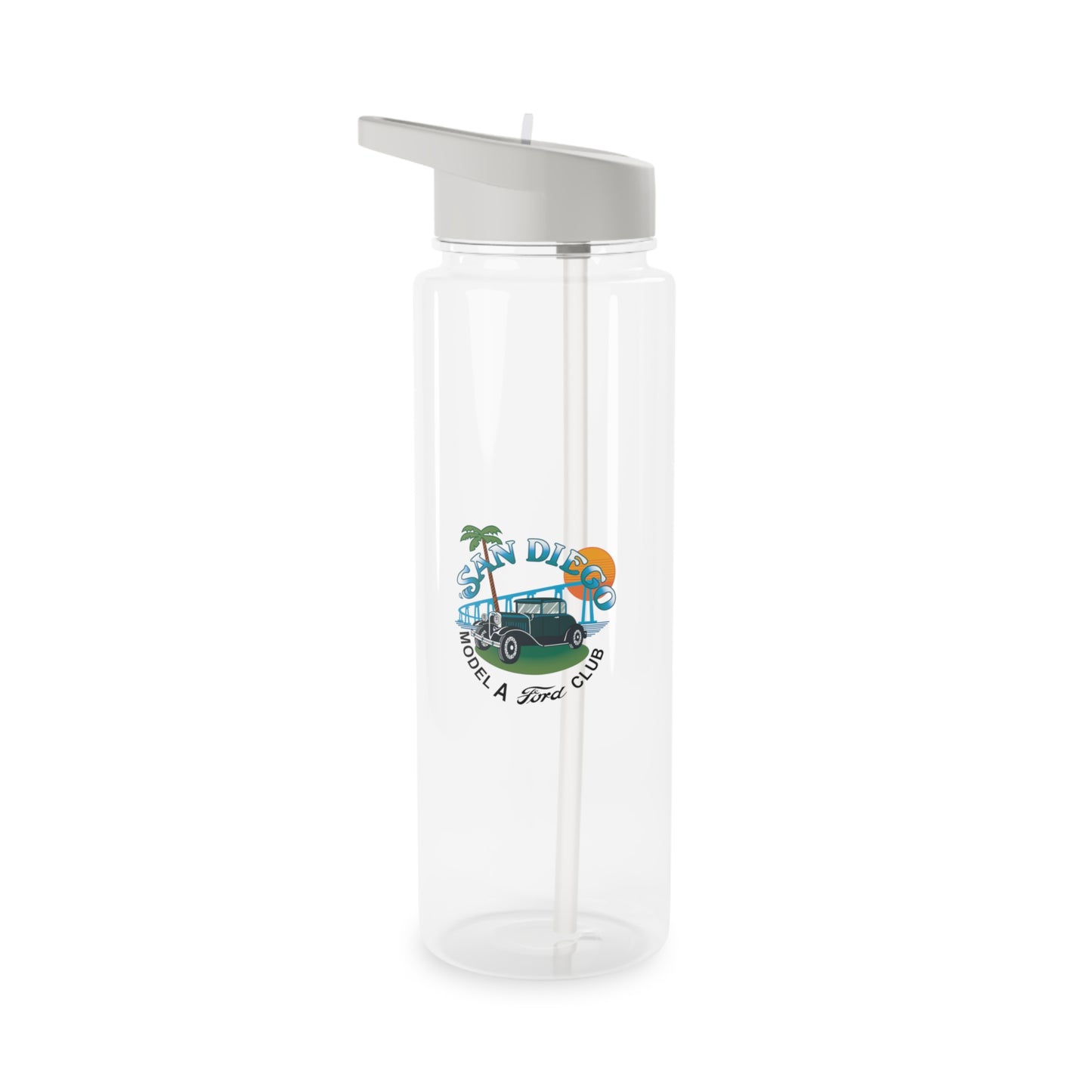 San Diego Model A Ford Club Tritan Water Bottle — San Diego Vintage Car Graphic