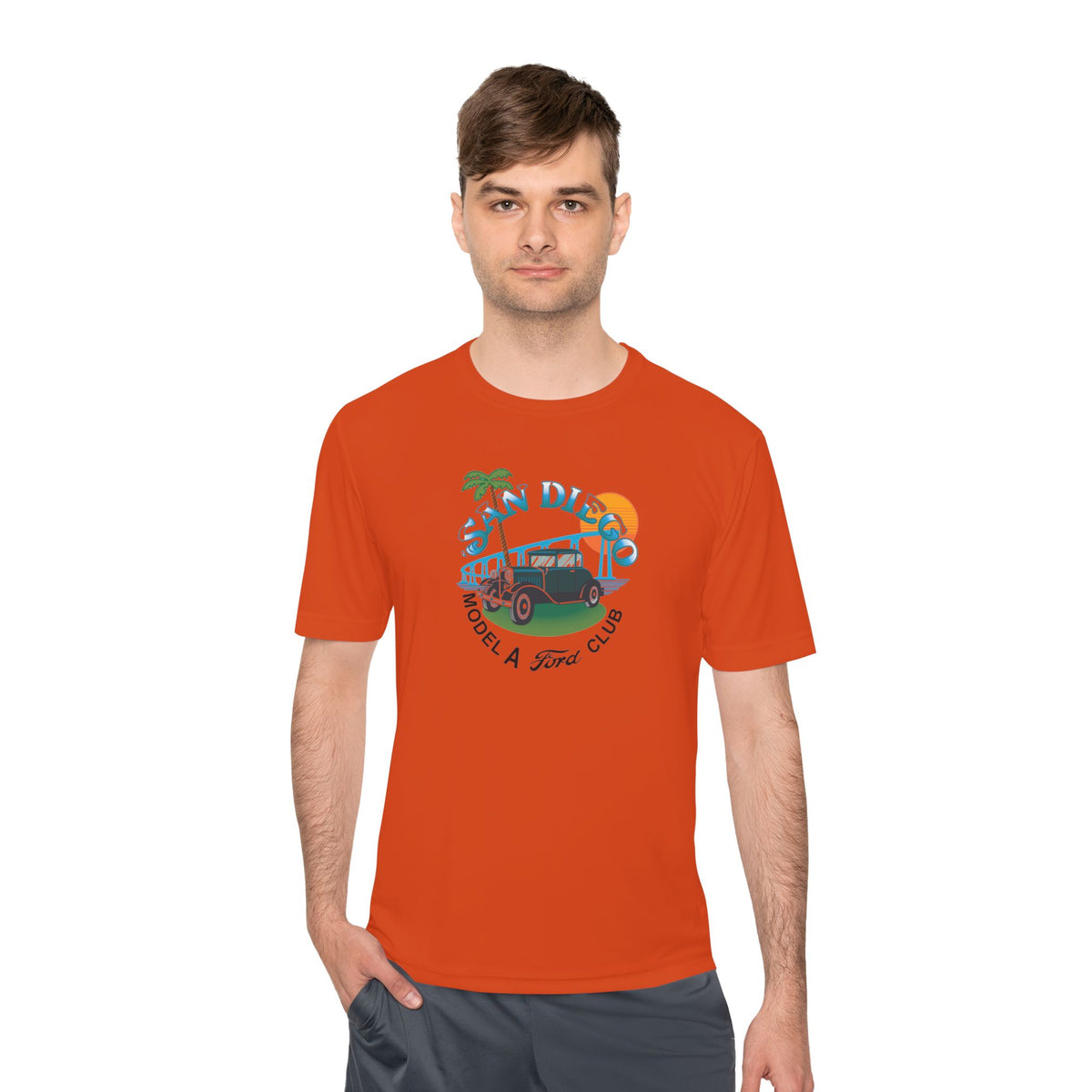 San Diego Model A Ford Club Tee — Moisture‑Wicking Shirt