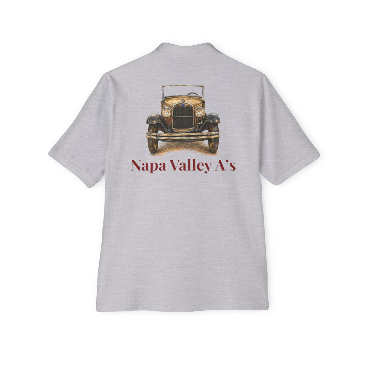 Napa Valley A's Classic Cotton Polo - Small Chest Logo and Large Back Logo