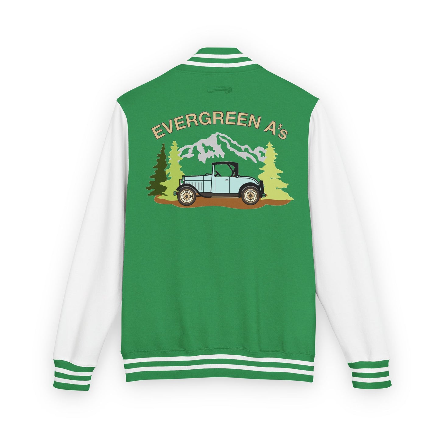 Evergreen A’s Mountain Jeep Letterman Jacket