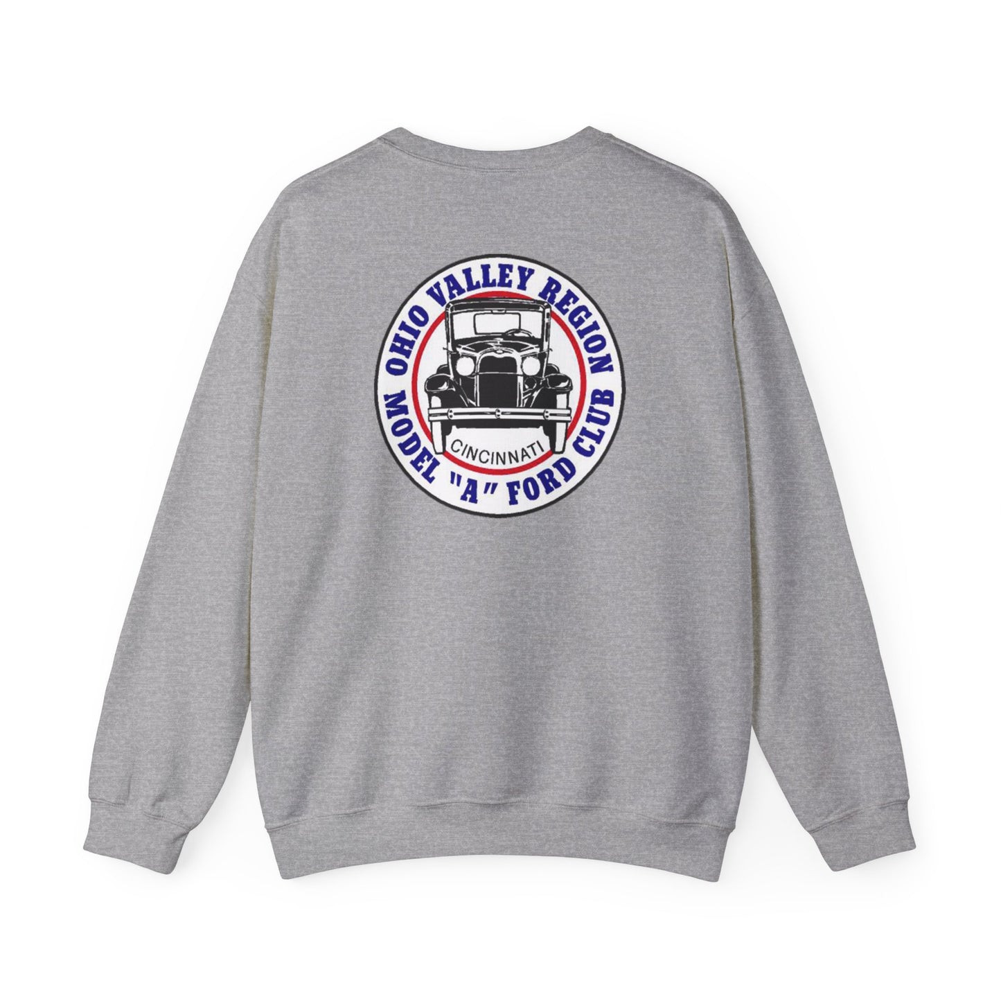 Ohio Valley Region Model A Ford Club (front and back logo) Unisex Heavy Blend™ Crewneck Sweatshirt