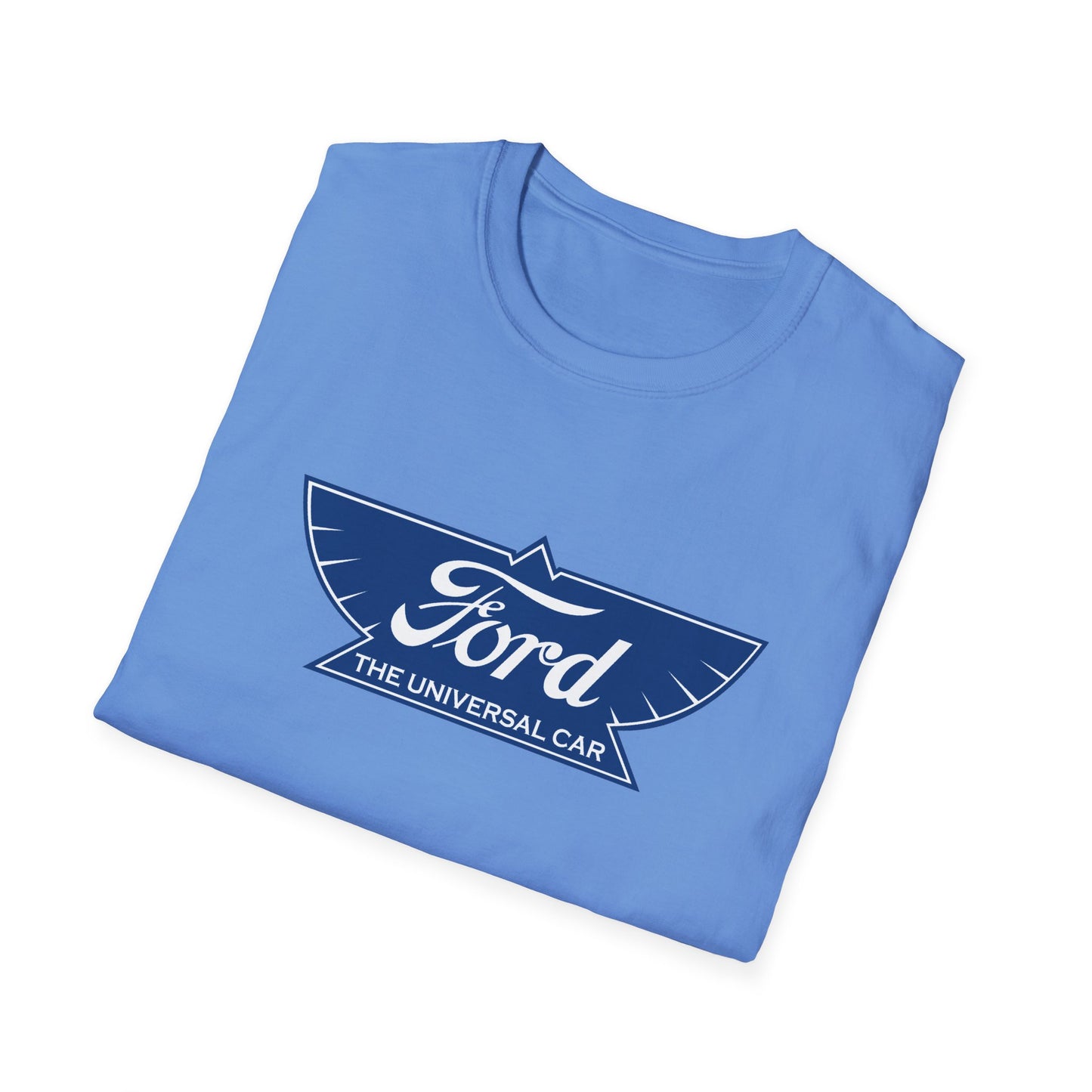Ford Logo T‑Shirt — Vintage 'The Universal Car' Blue Emblem