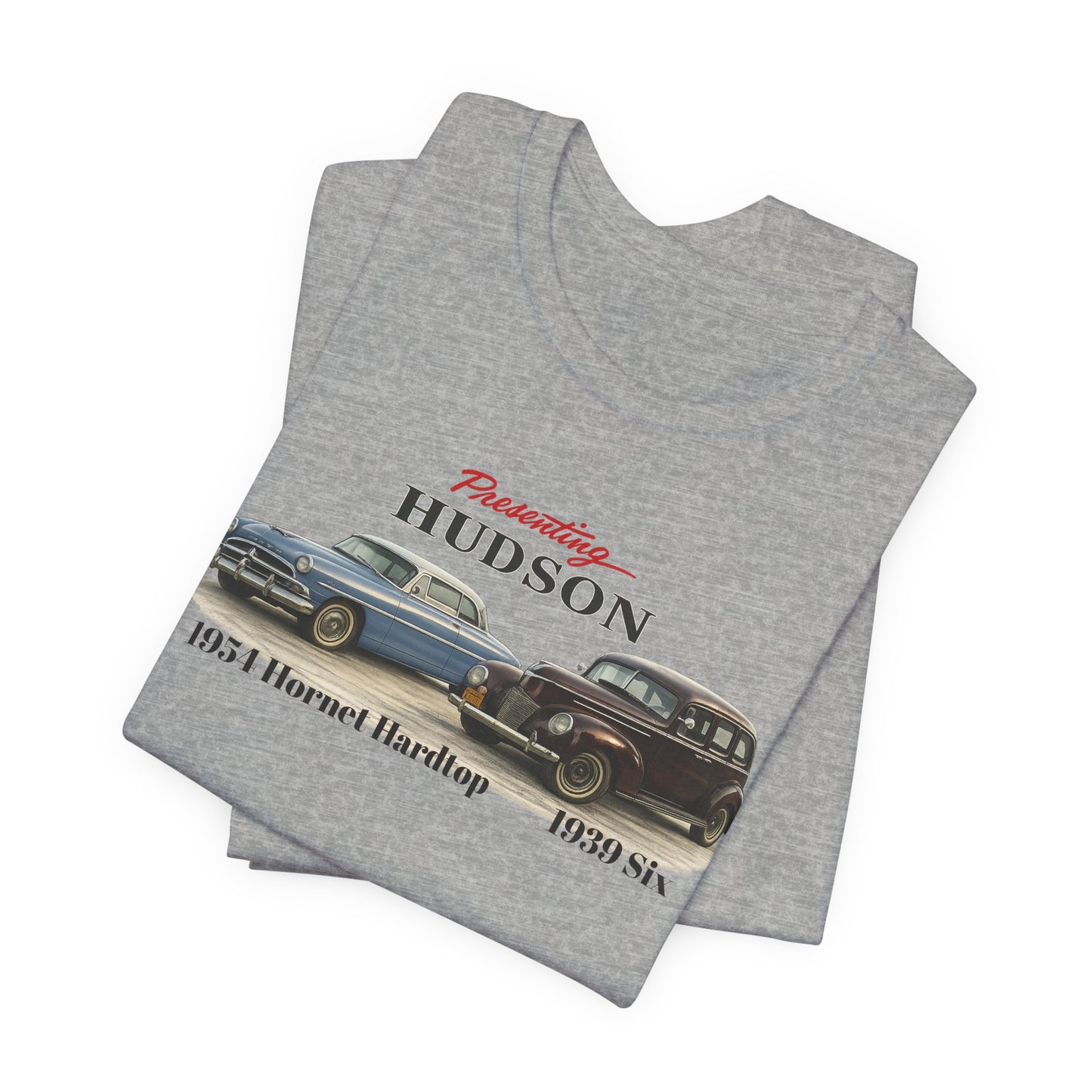 1954 Hudson Hornet Hardtop and 1939 Hudson Six T-Shirt — Classic Car Tee