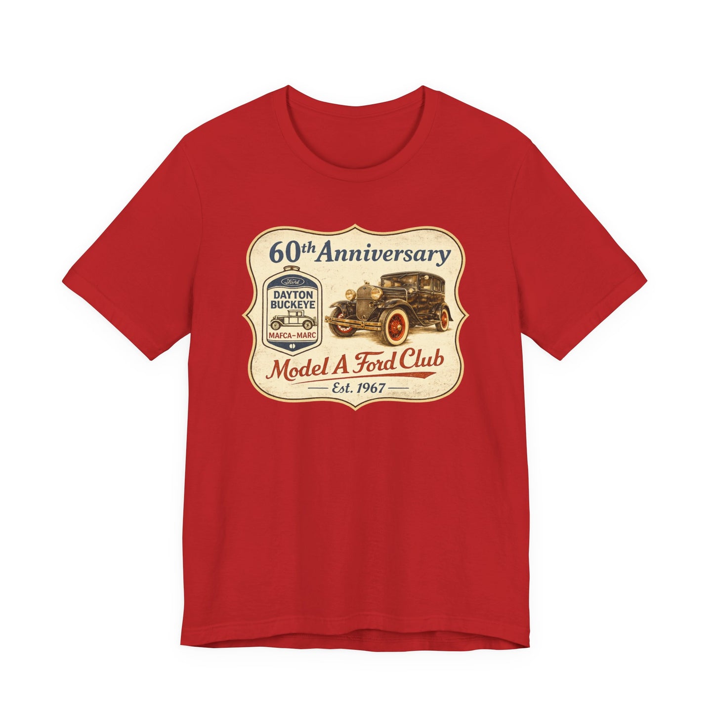 Dayton Buckeye Model A Ford Club 60th Anniversary Tee (CP) - Vintage Classic Car Shirt