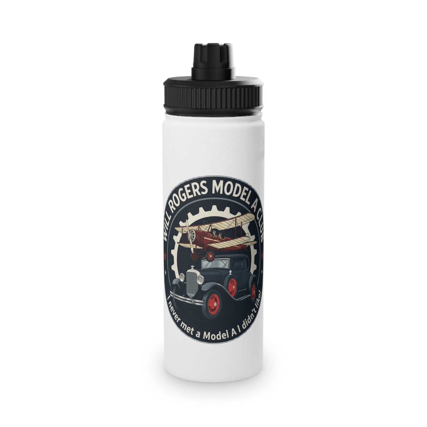 Will Rogers Model A Club Water Bottle — Three sizes