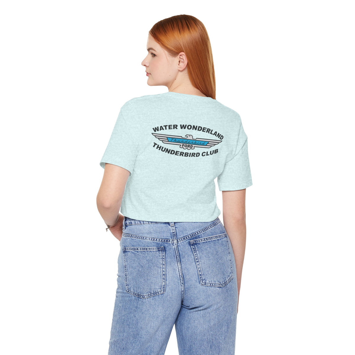 Water Wonderland Thunderbird Club T-Shirt Front and Back Logos – Unisex Soft Short Sleeve Tee